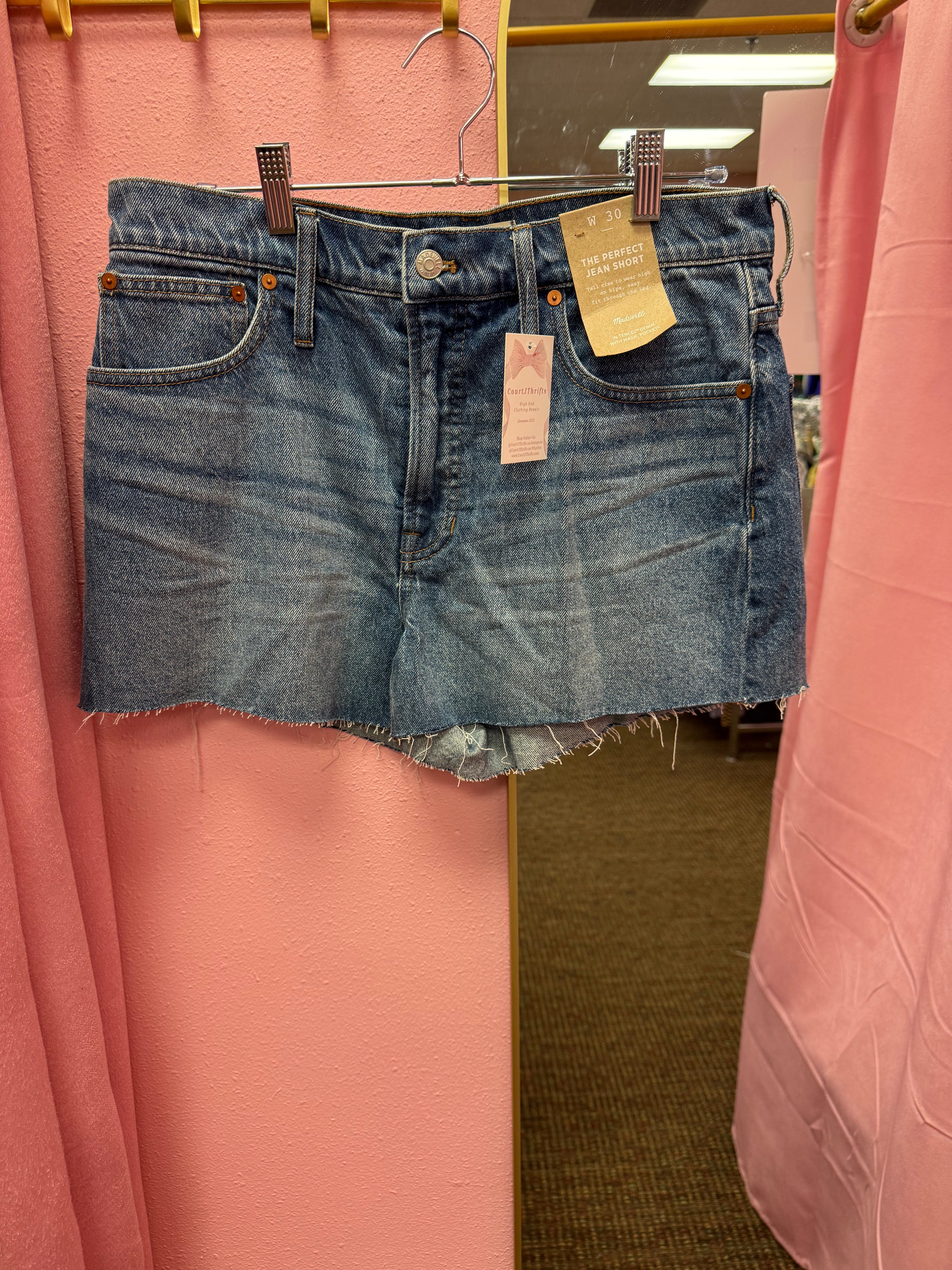 Madewell The Perfect Jean Short Size 30 NWT