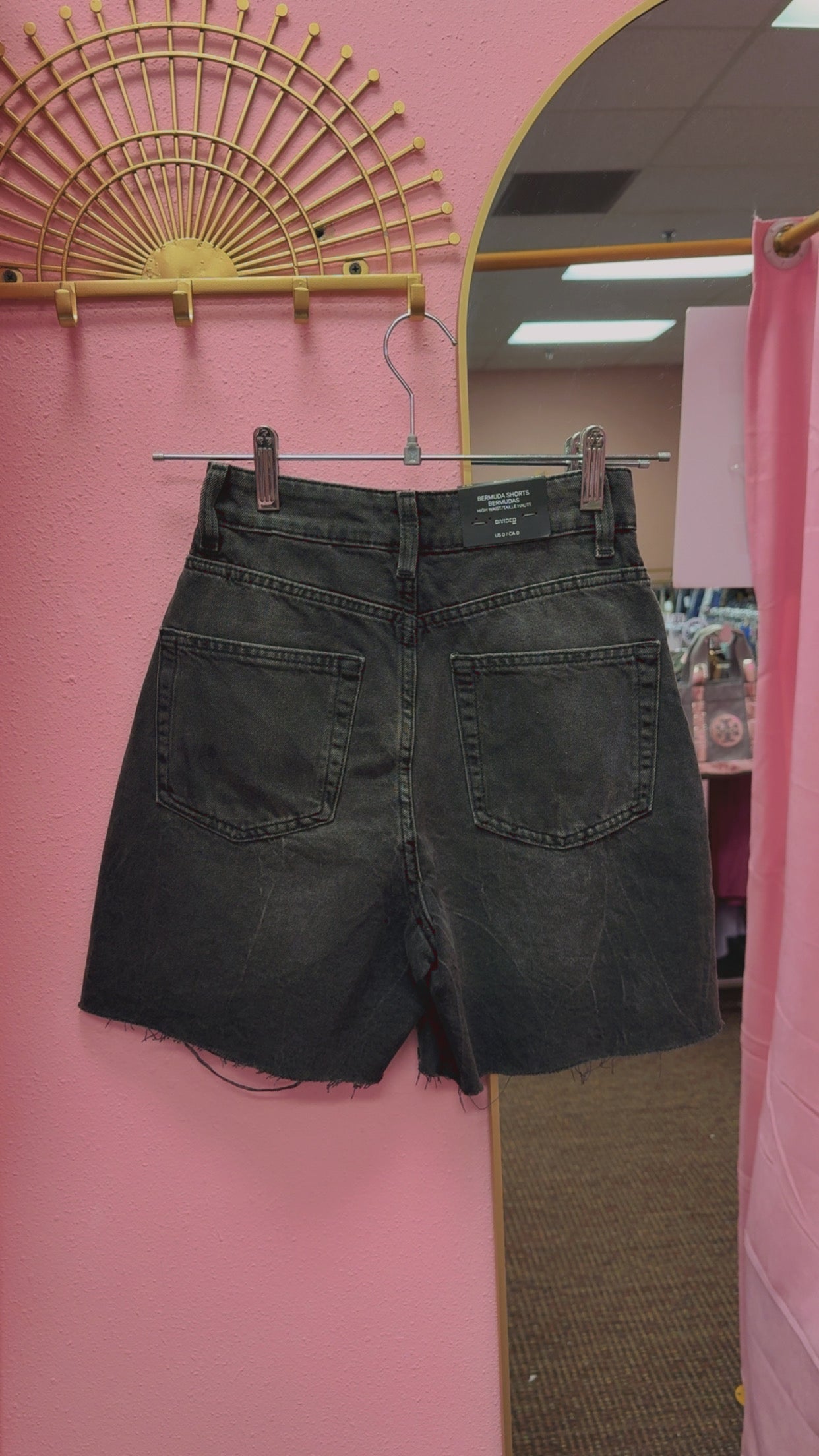 H&M NEW WITH TAGS Distressed Bermuda Shorts Size 0