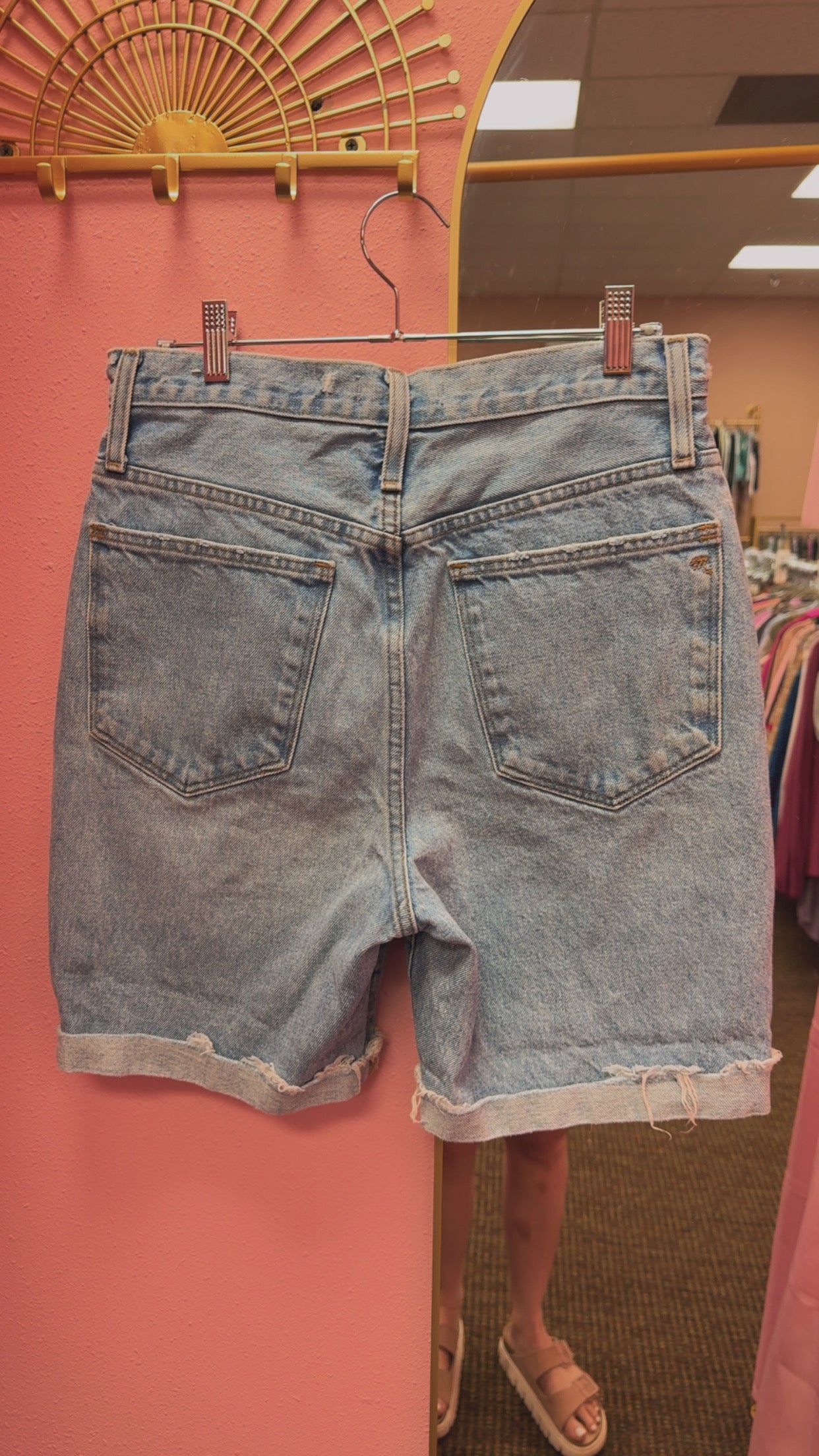 Madewell Hi-Rise Long Dad Shorts Size 28