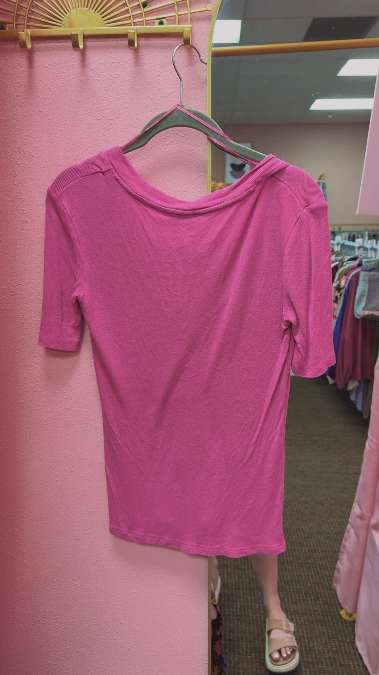 Zara Ribbed Tee Size Small