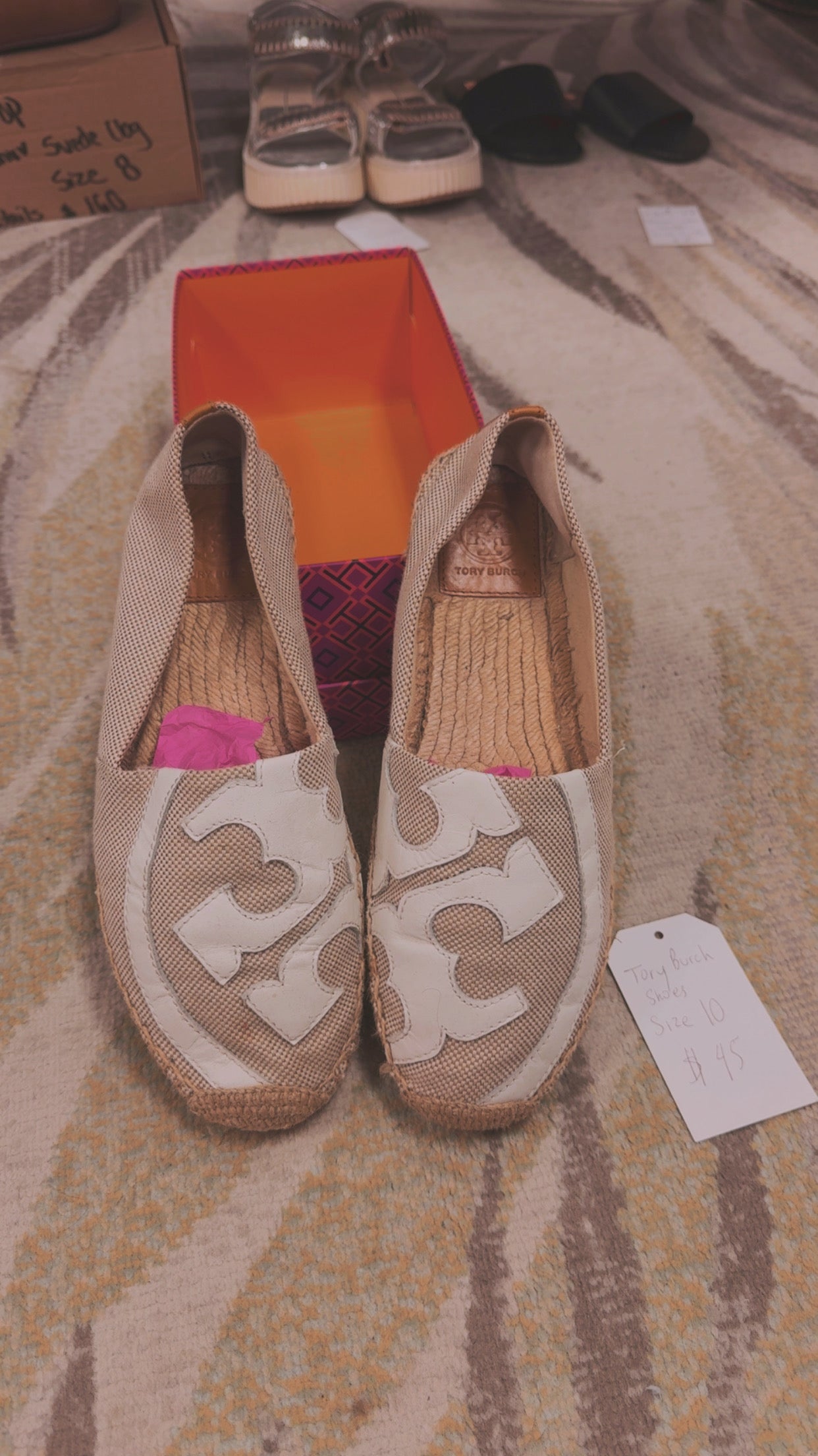 Tory Burch Slip Ons Size 10