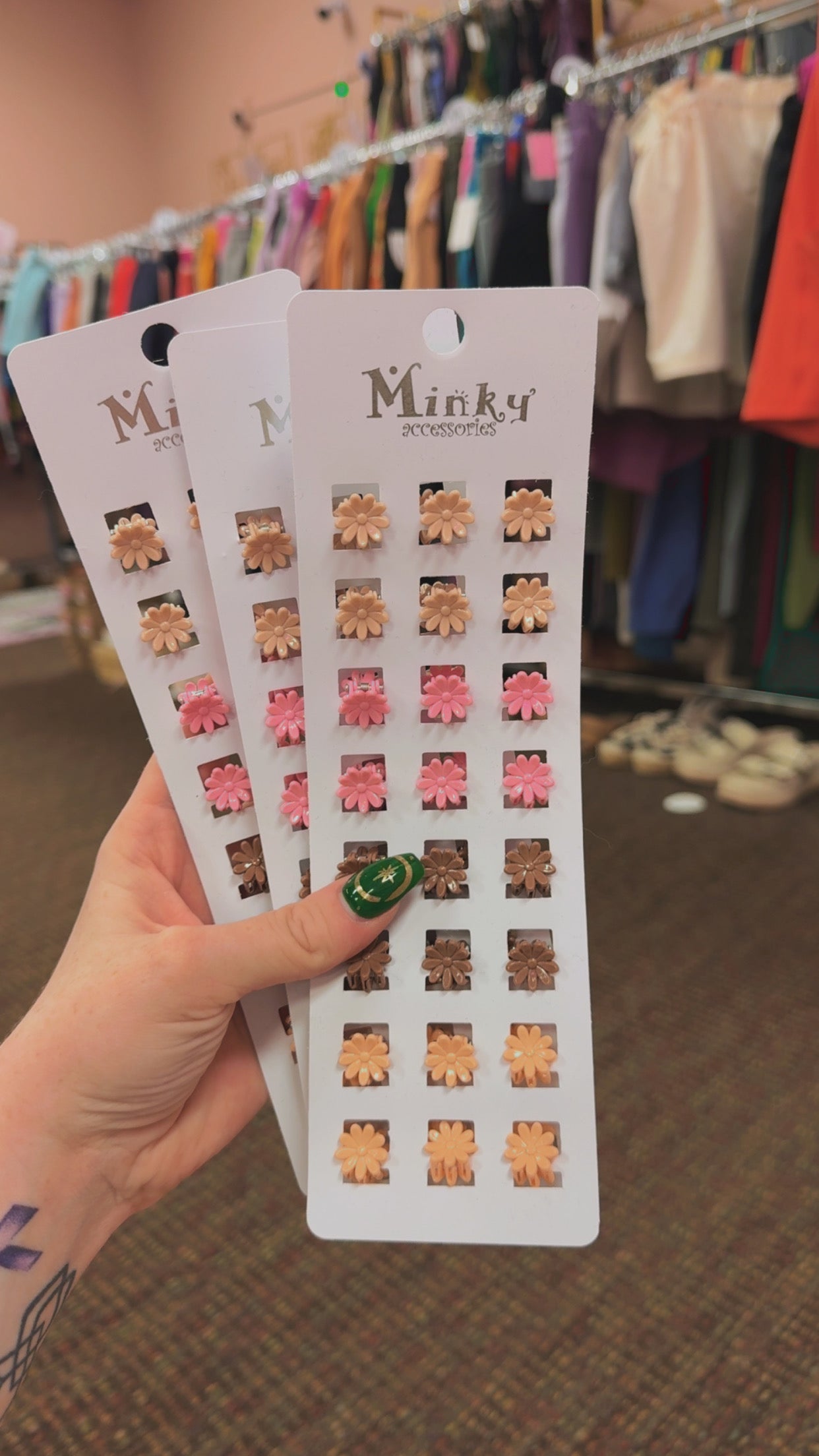 Minky 24pk Mini Flower Clips