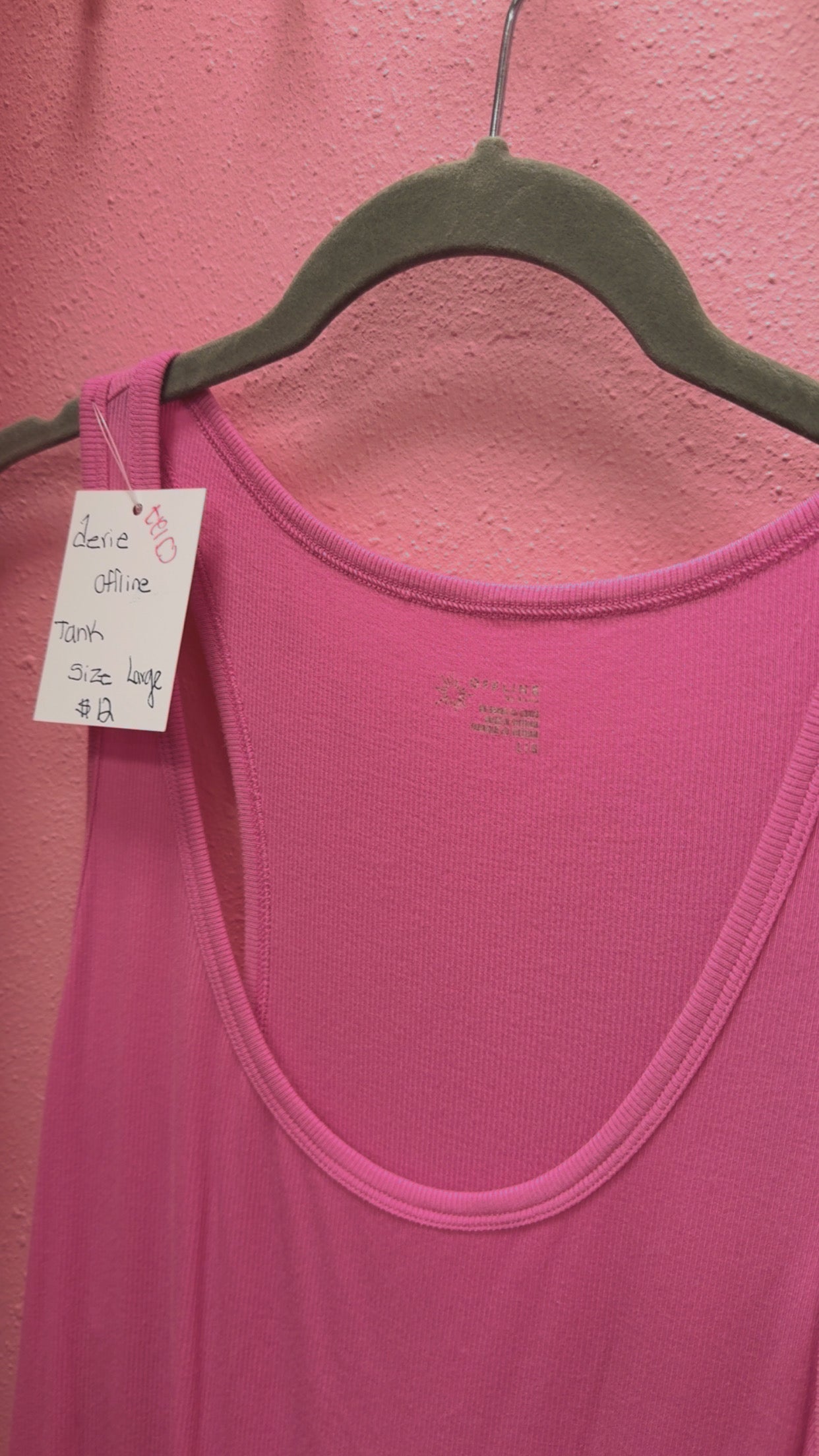 Aerie OFFLINE Ribbed Racerback Tank Size Large