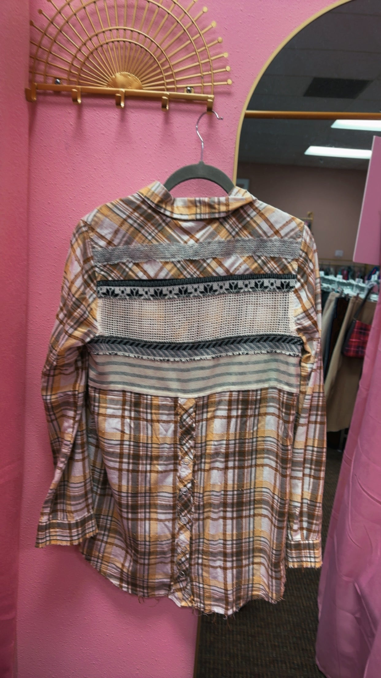 Free People Plaid Shirt Size Medium