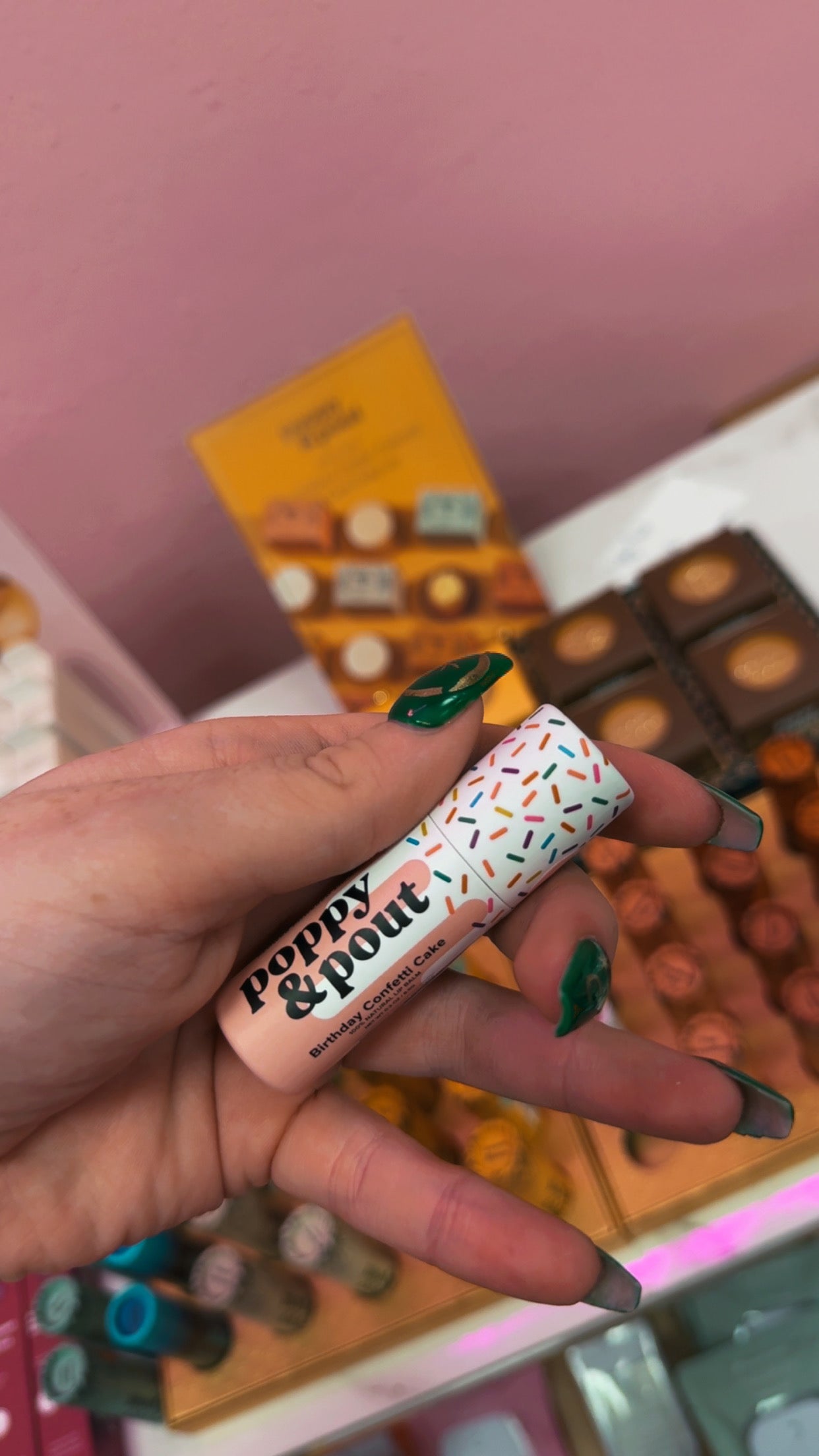 Poppy+Pout 100% Natural Lip Balm- Birthday Confetti Cake