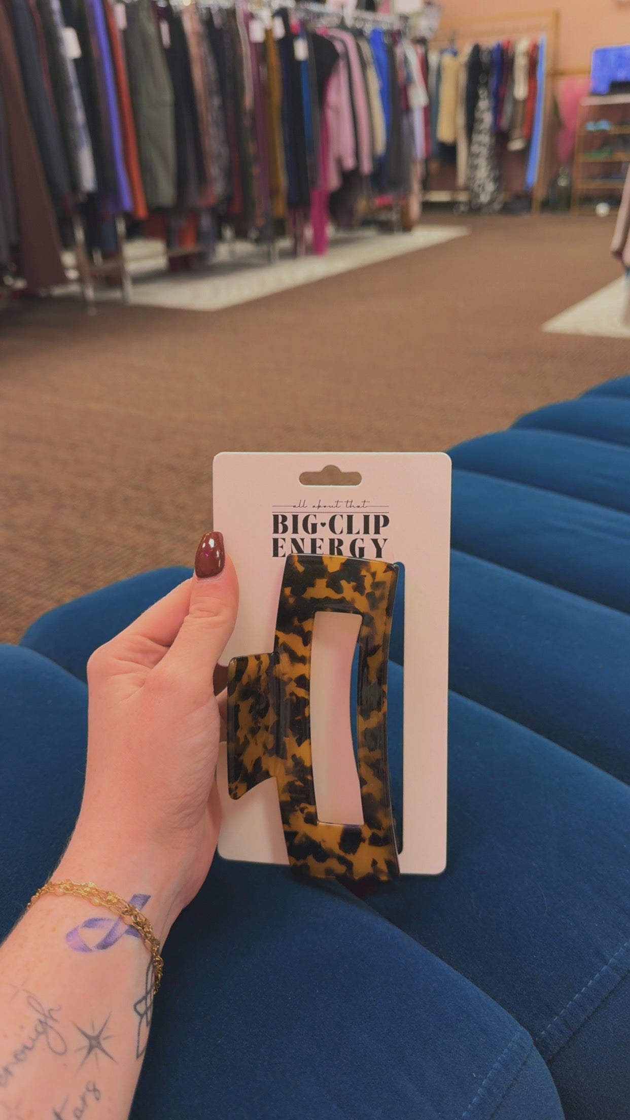 Big- Clip Energy Jumbo XXL Claw Clip - Brown Tortoise