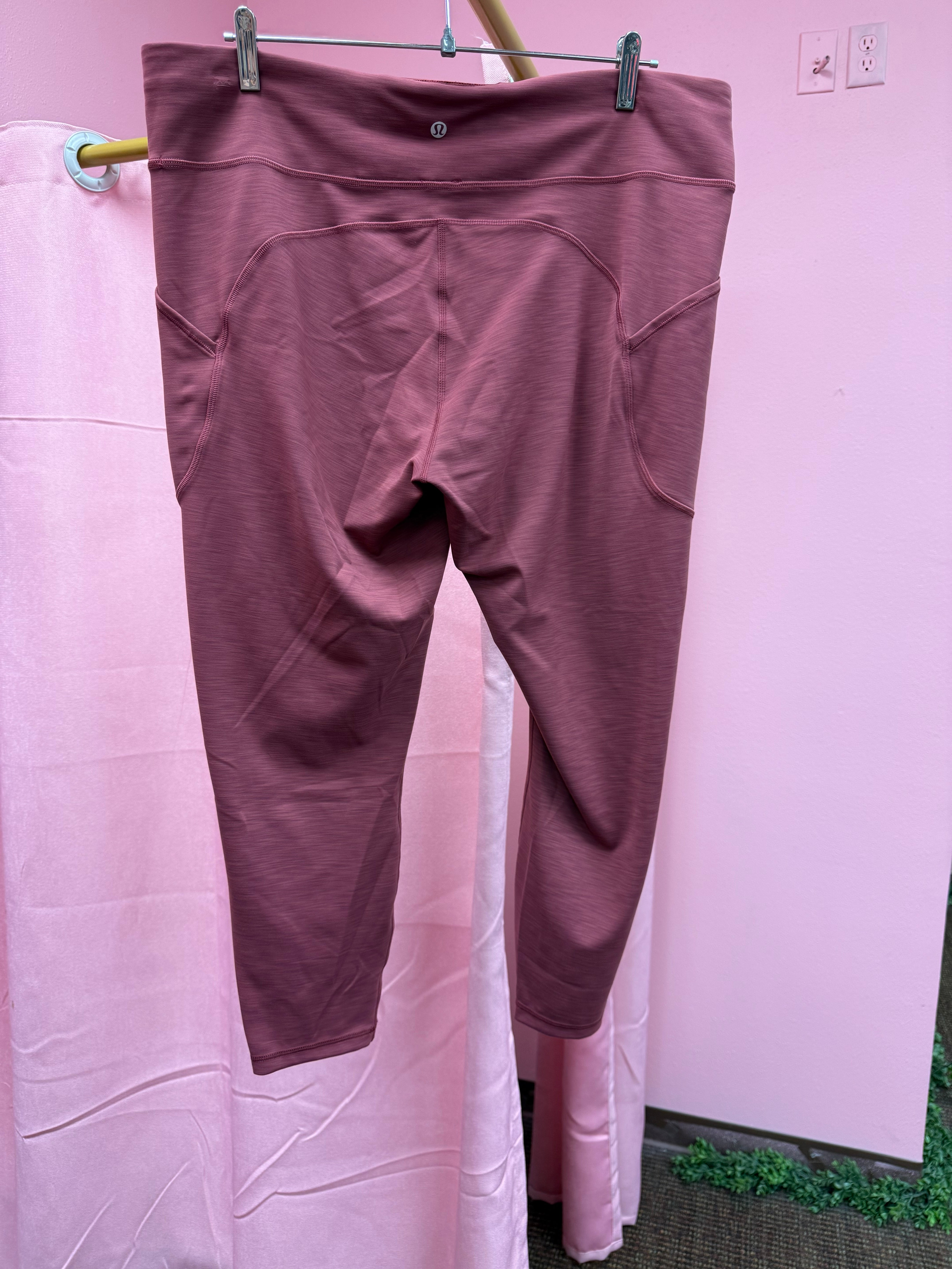 Lululemon Invigorate High Rise Leggings With Pockets Size 18