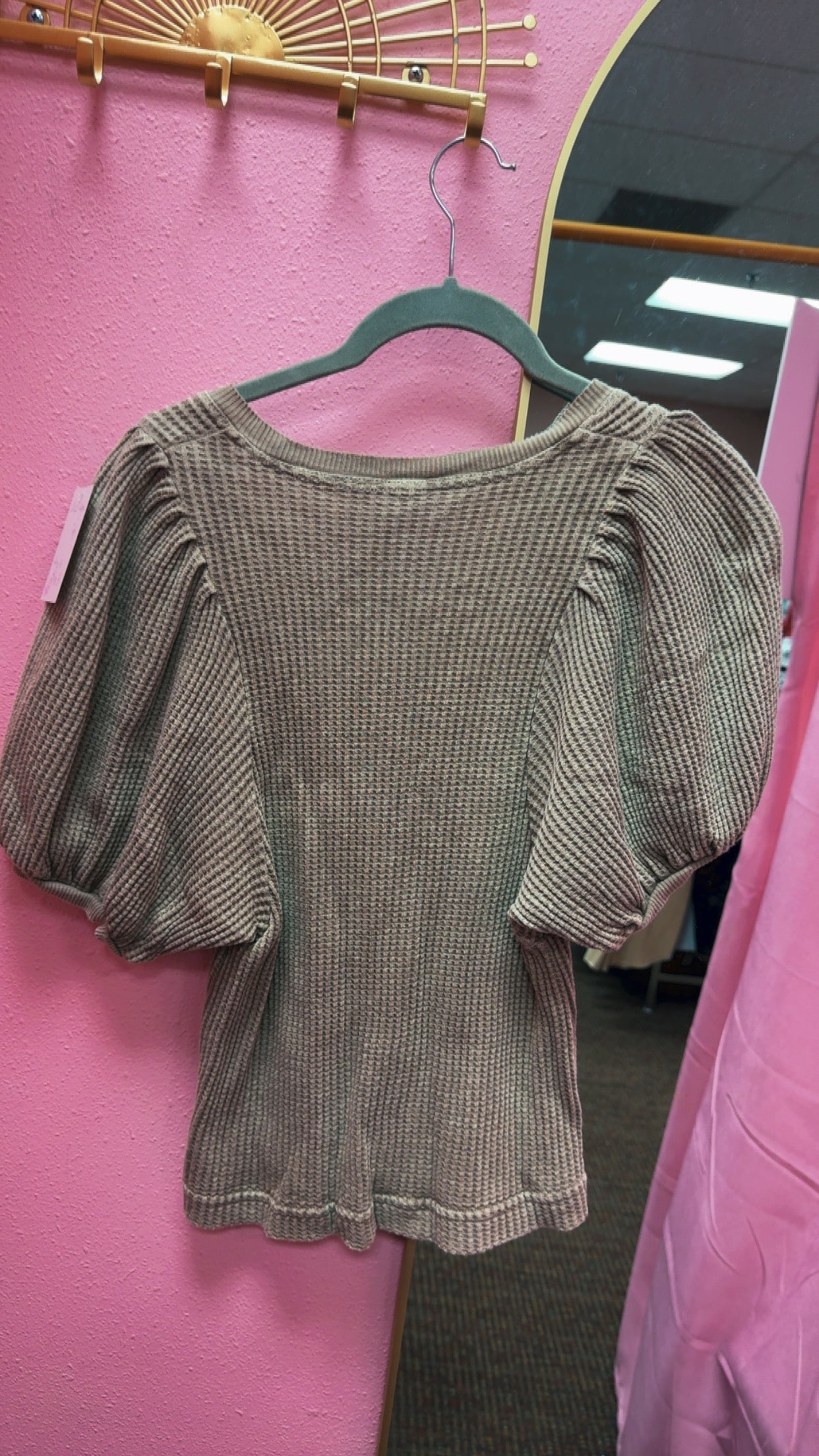 Free People Waffle Knit Top Size XS