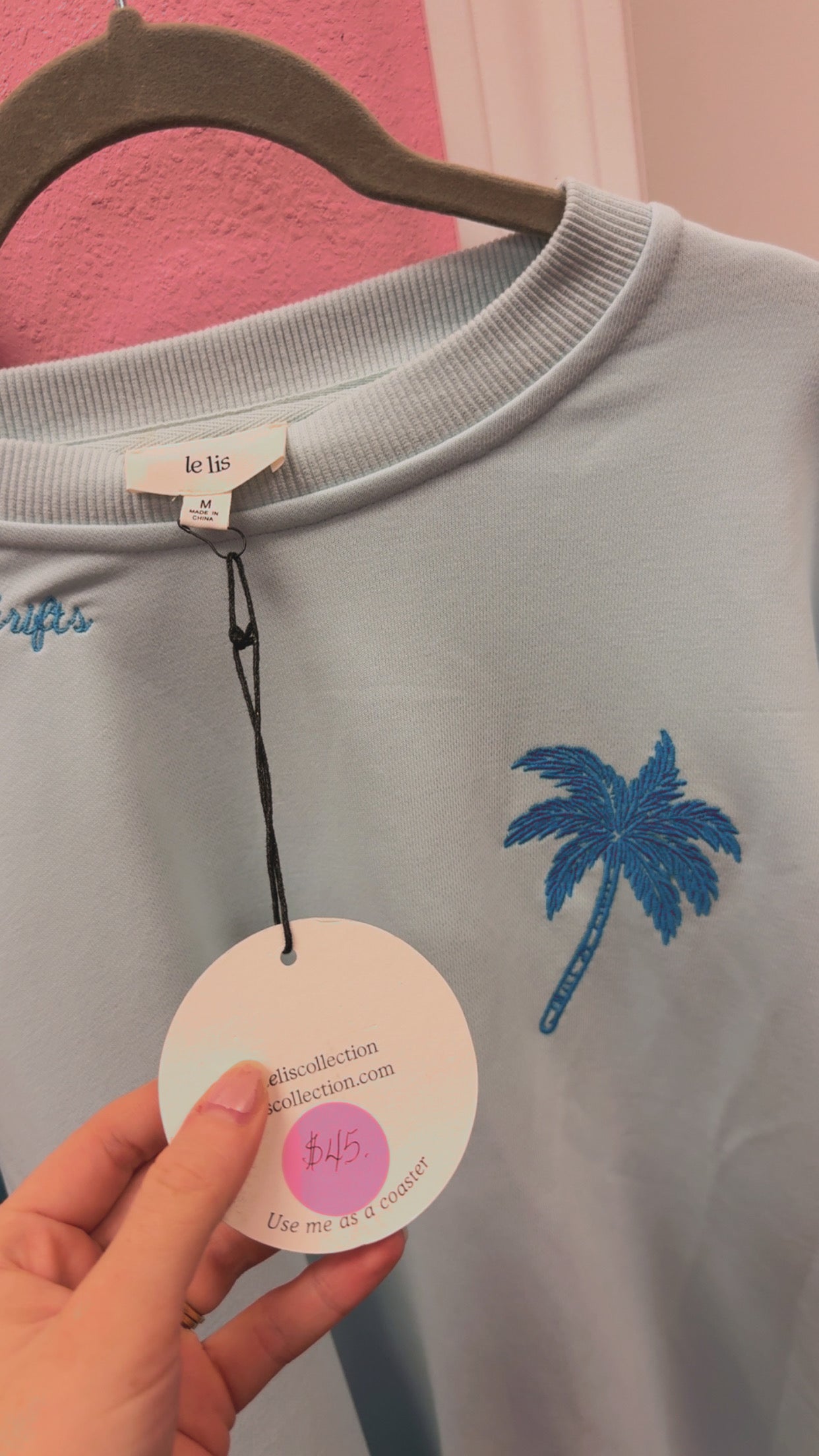 CourtJThrifts Le Lis Embroidered Crewneck