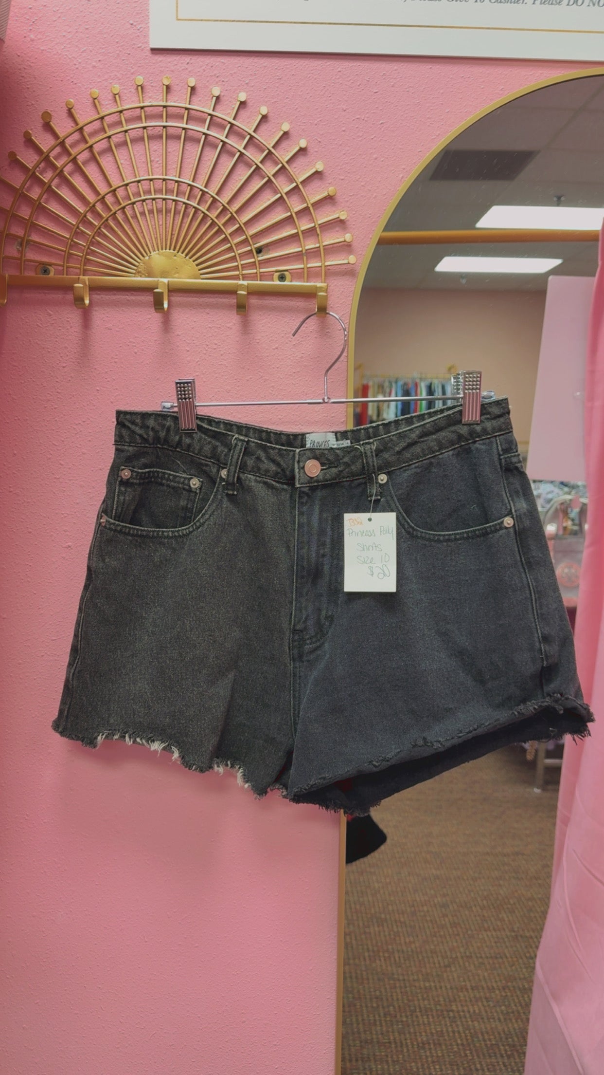 Princess Polly Half N Half Color-block Shorts Size 30