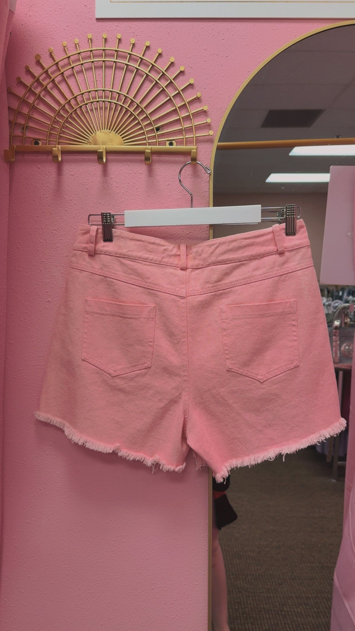 Blue B Rhinestone High Rise Shorts Size Large