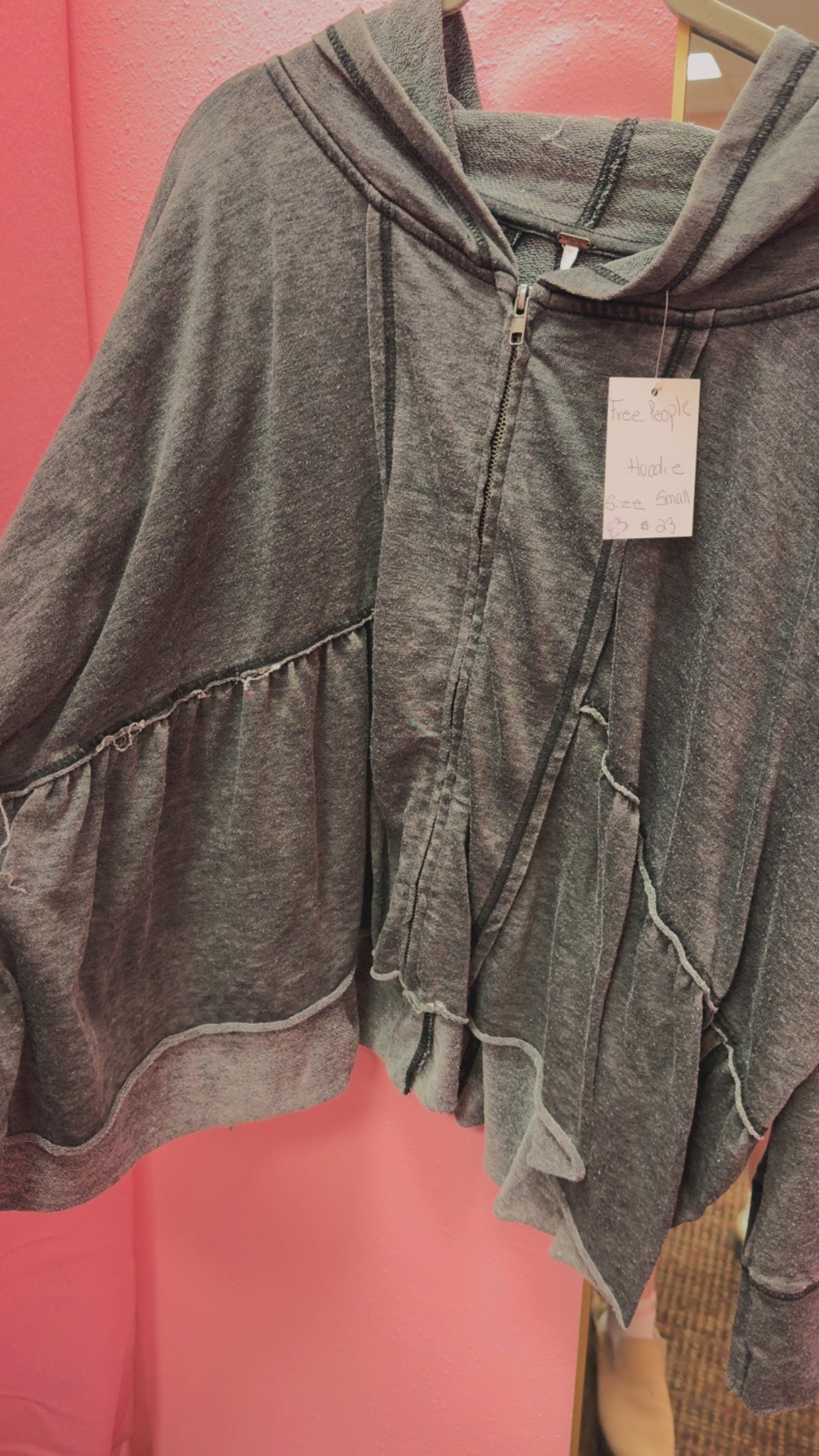 Free People Oversized Boho Hoodie Size Small