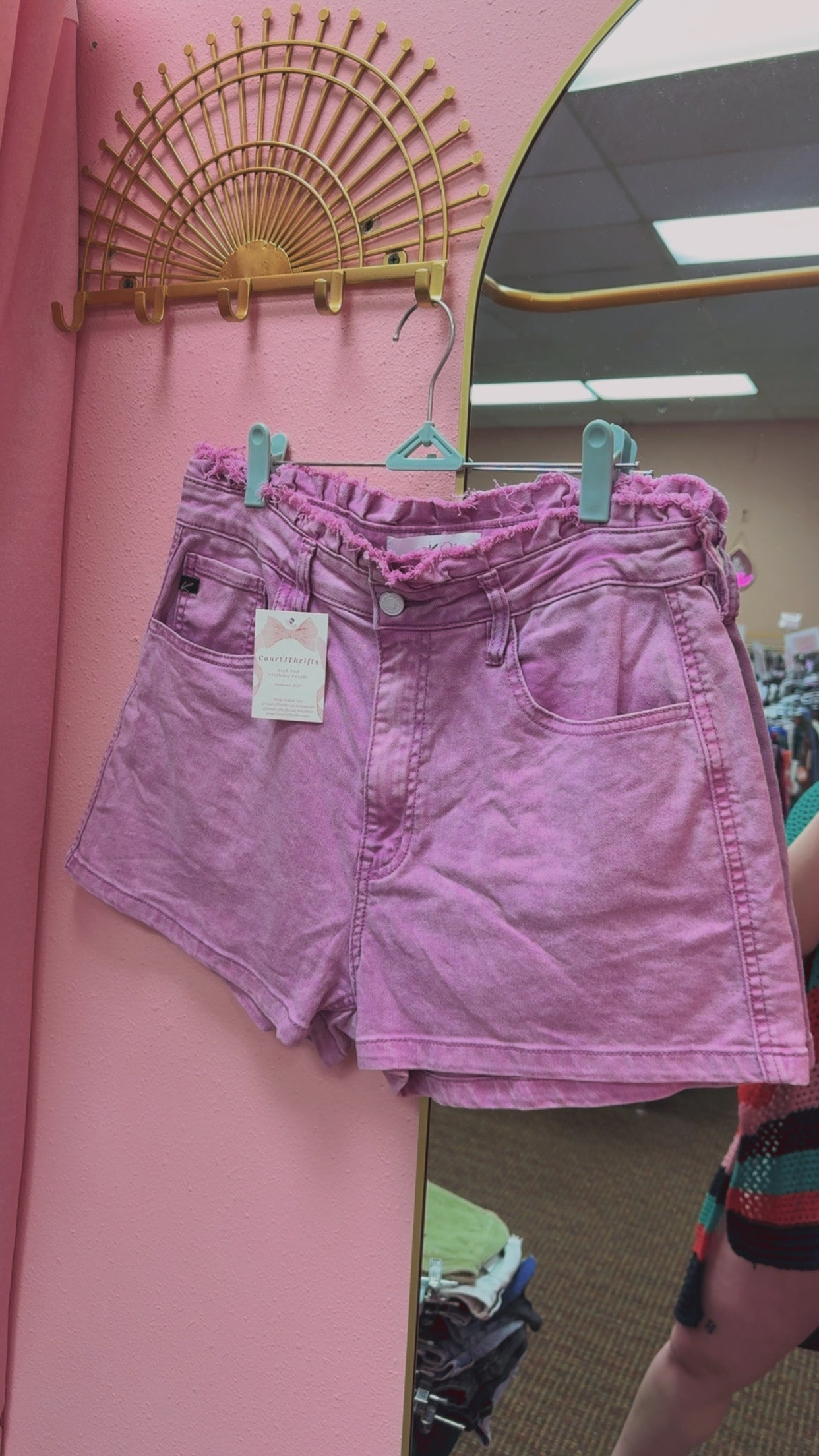 Kancan High Rise Purple Shorts Size 30