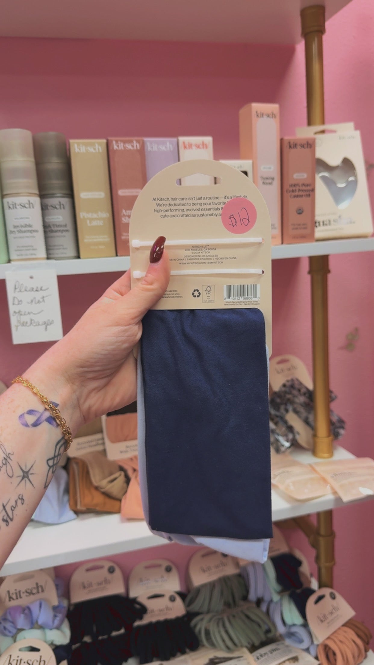 Kit•Sch Wide Twist 2Pk Headbands- Light Blue & Dark Blue