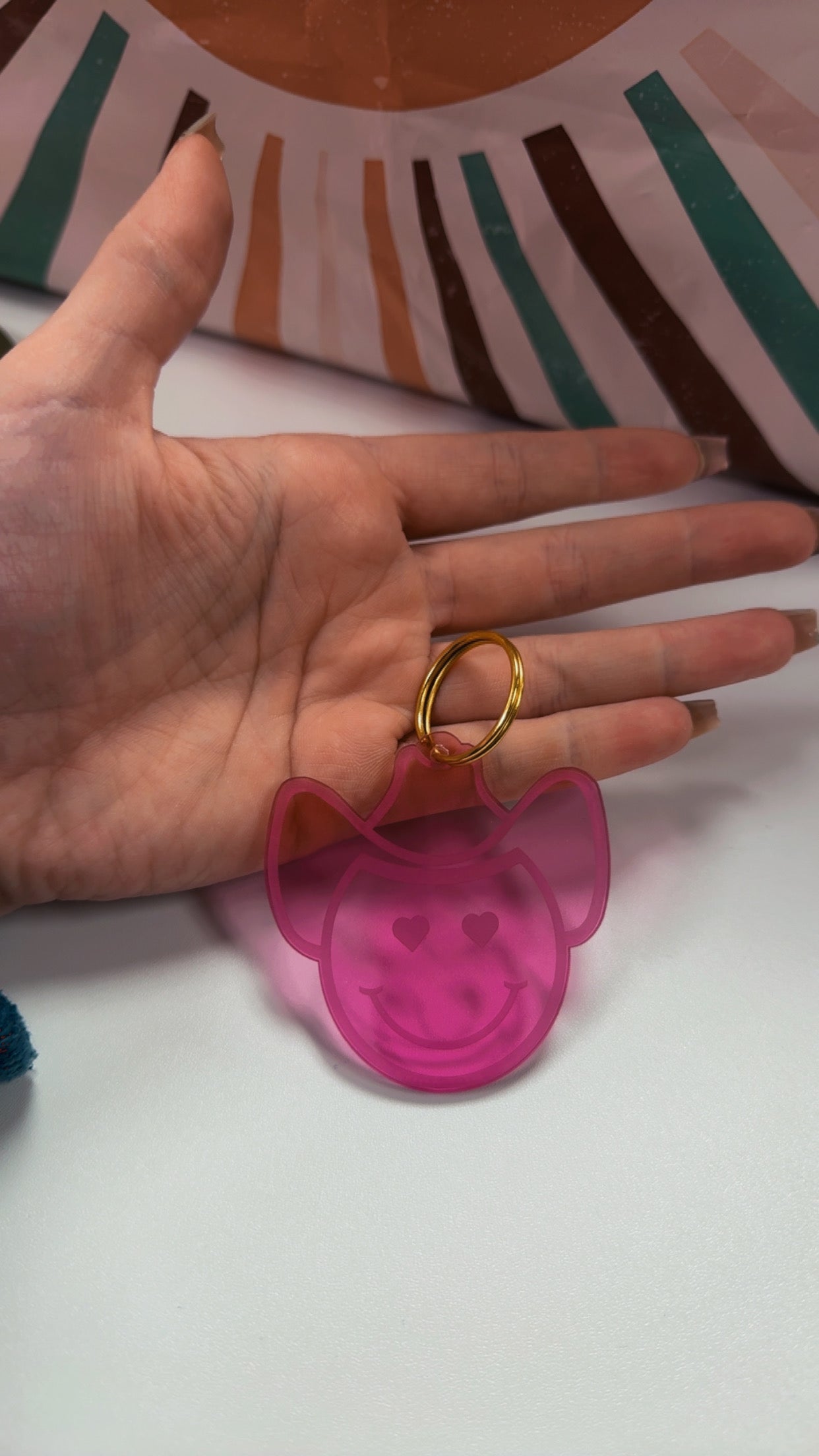 Gone West Smily Acrylic Keychain