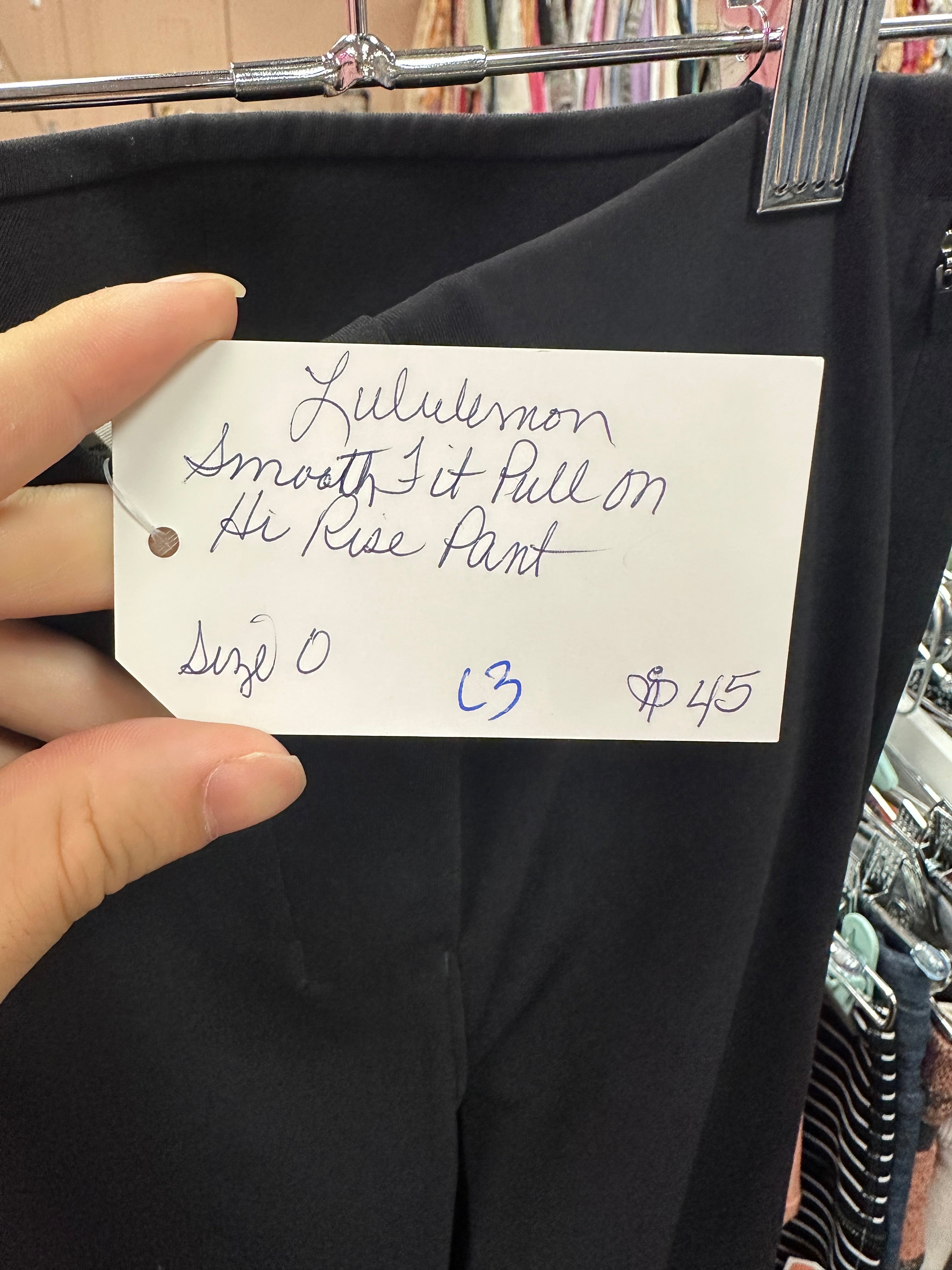Lululemon Smooth Fit Pull On Hi-Rise Pull On Pant Size 0