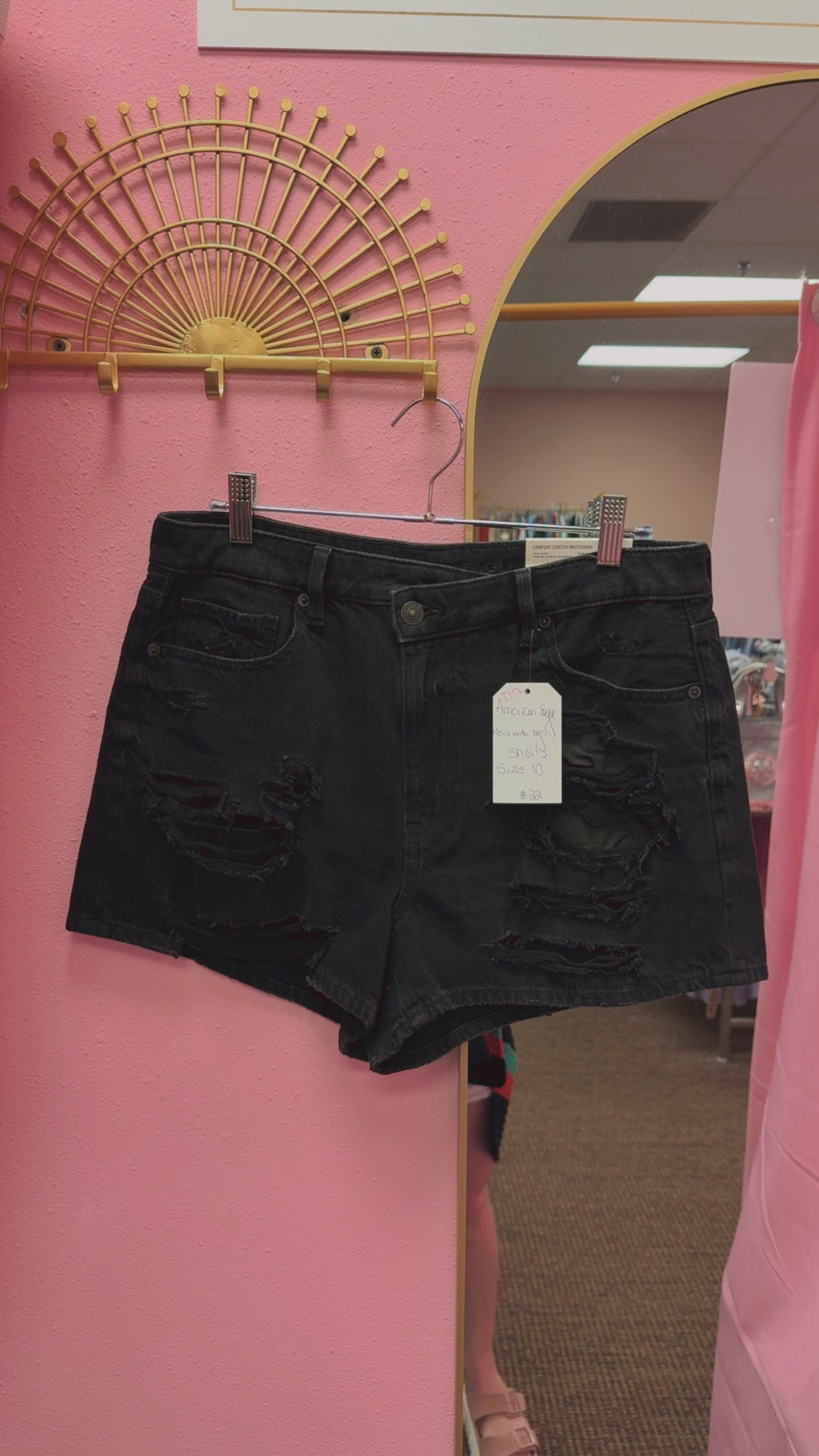 American Eagle NEW WITH TAGS Crossover Waist Shorts Size 10