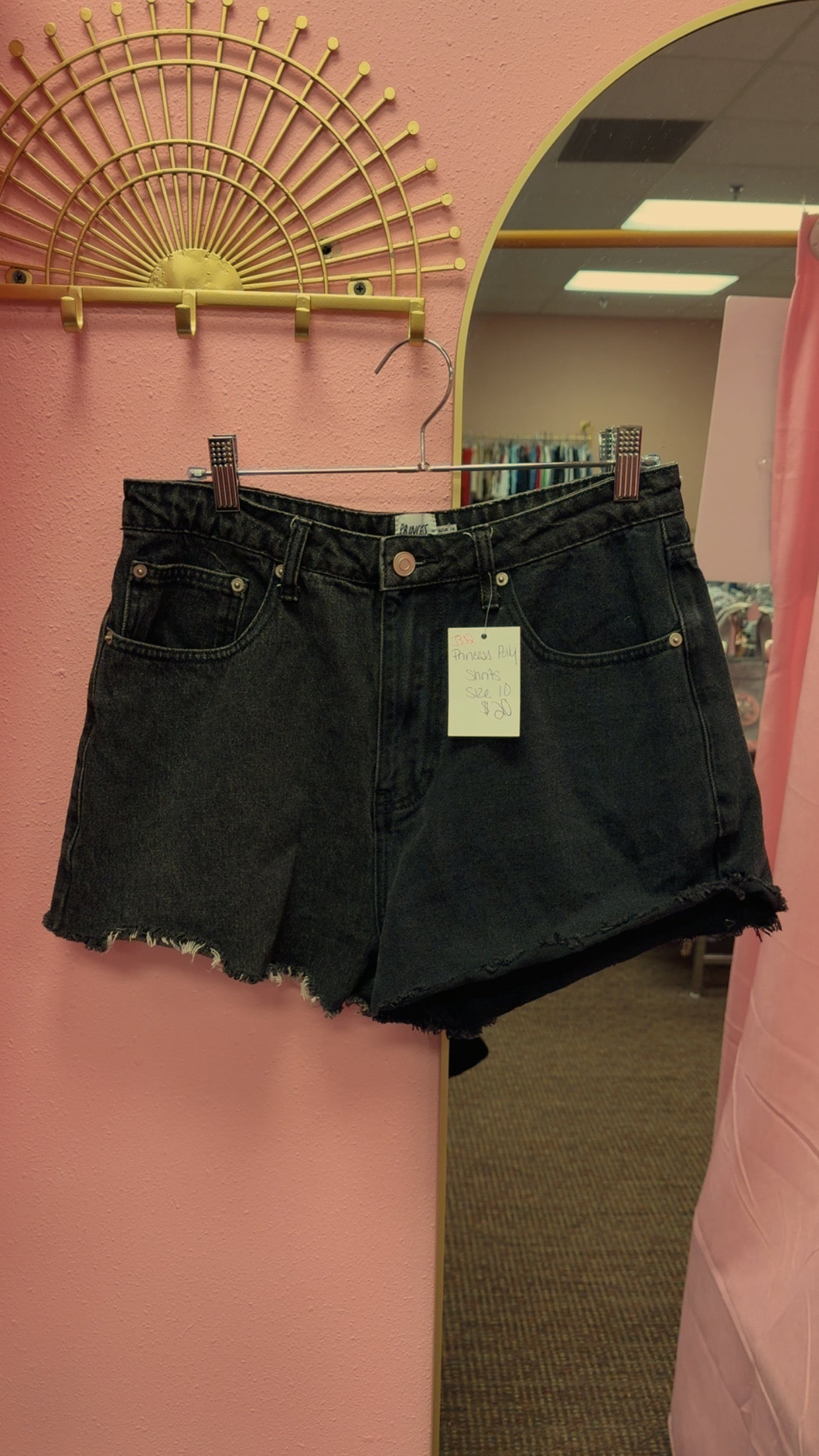 Princess Polly Half N Half Color-block Shorts Size 30