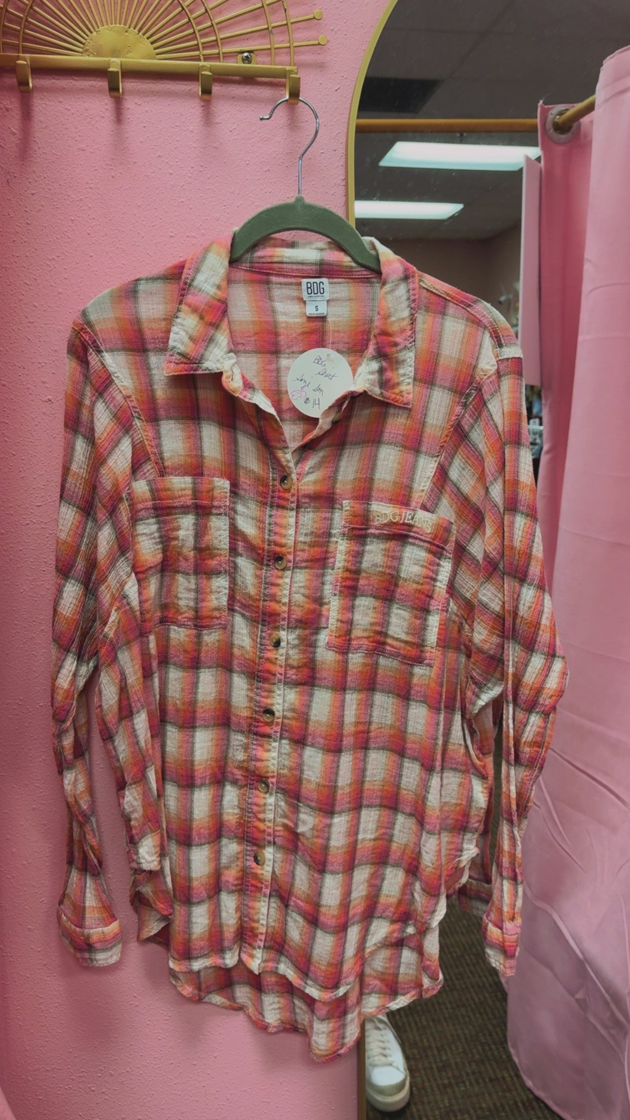 Urban Outfitters BDG Jeans Flannel Size Small