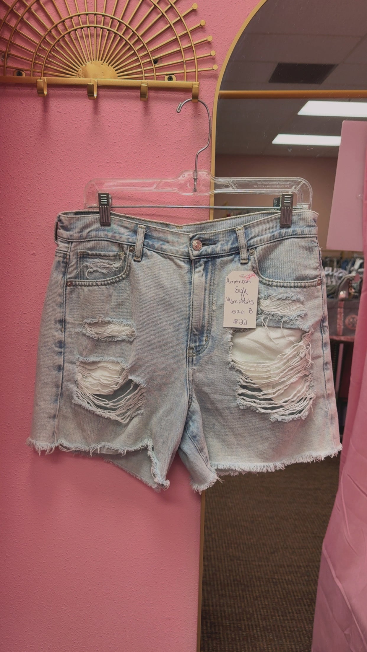 American Eagle Distressed Mom Shorts Size 8