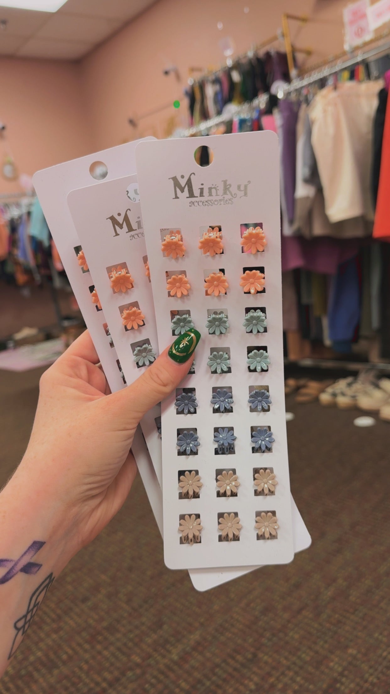 Minky 24pk Mini Flower Clips