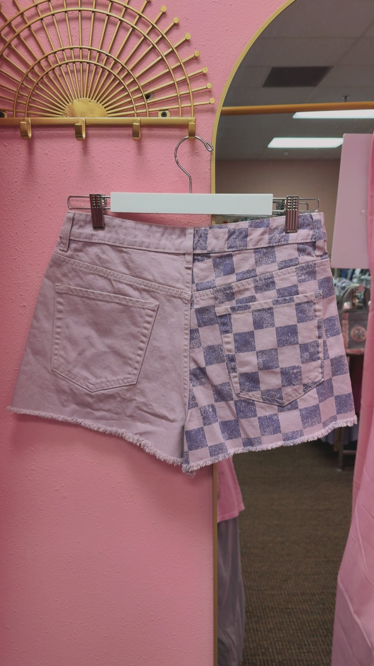 PacSun Purple Checkered Shorts Size 29