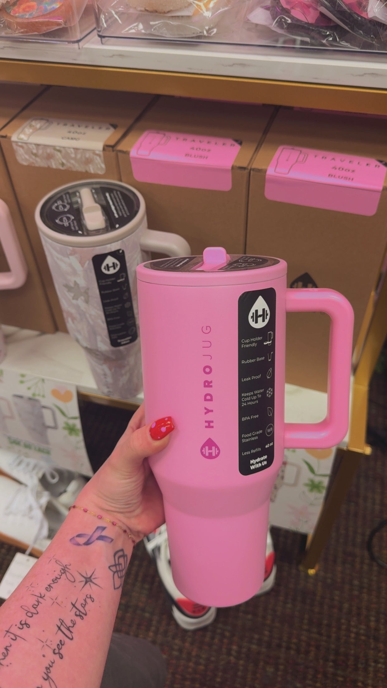 HydroJug 40oz Tumblr- Blush