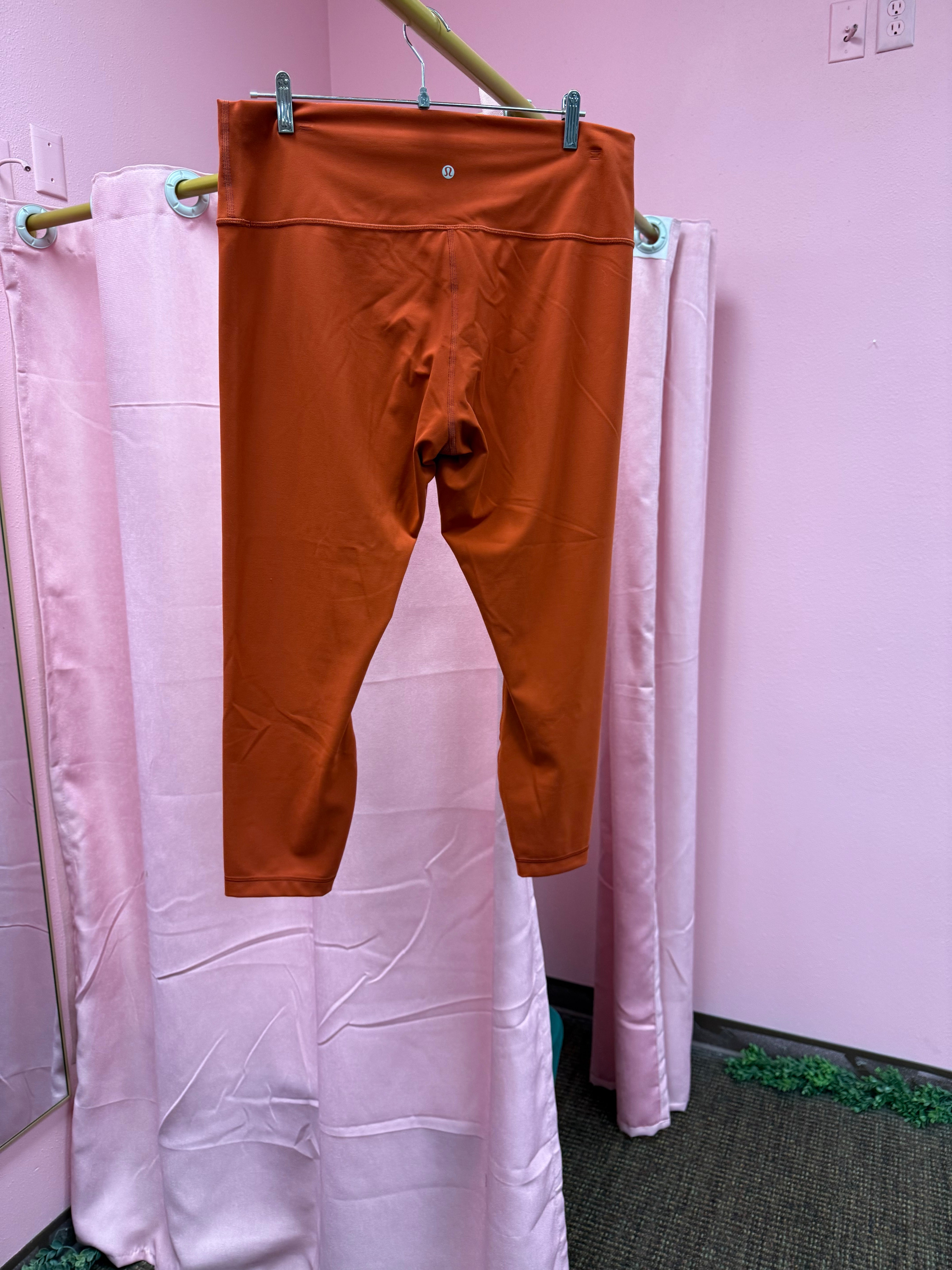 Lululemon Wunder Train High Rise Leggings Aztec Brick Size 18