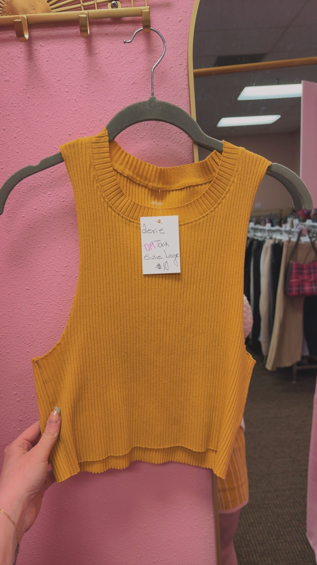 Aerie Yellow Tank Size Large