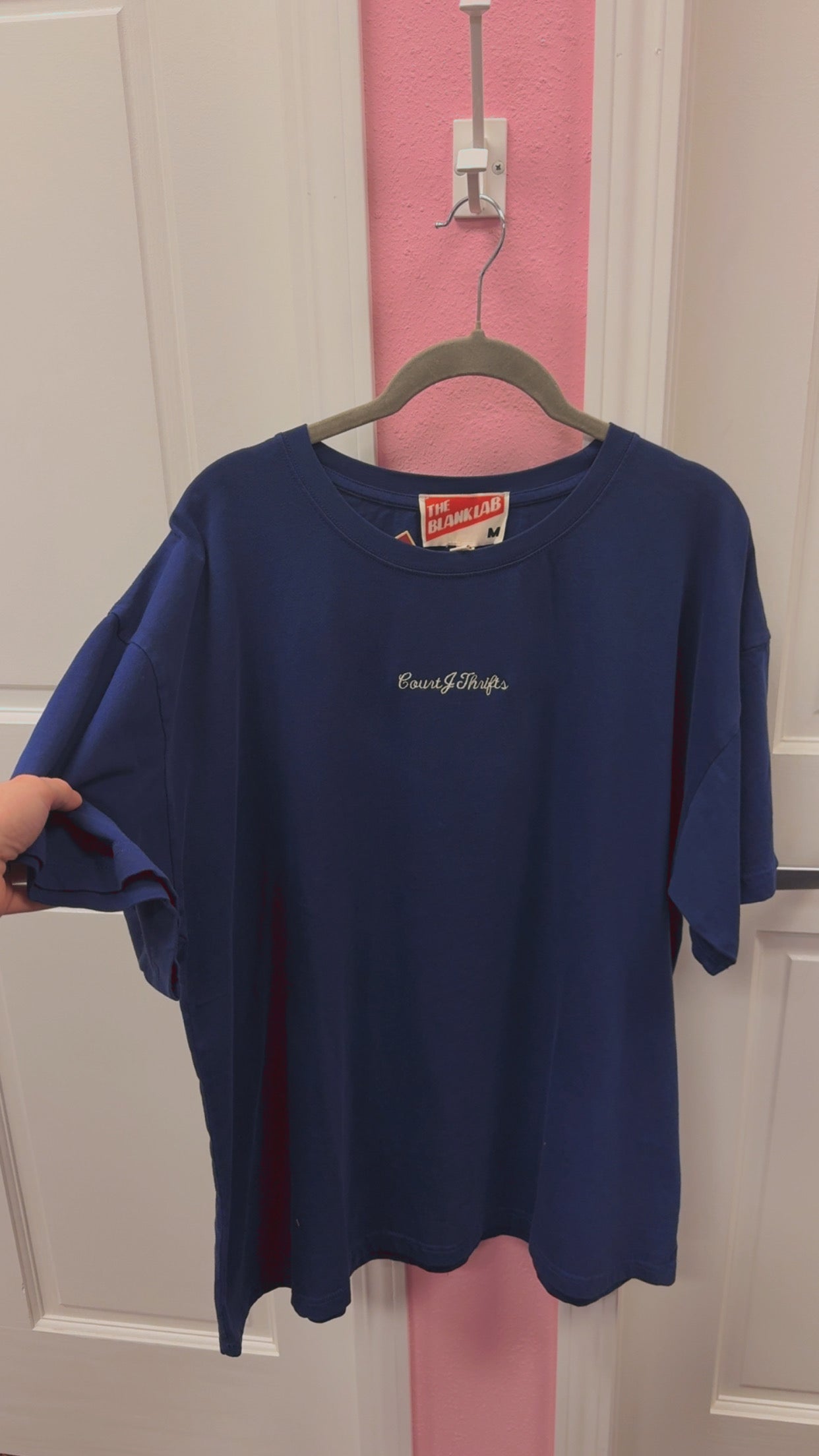 CourtJThrifts Midnight Blue Oversized Tee Size Medium