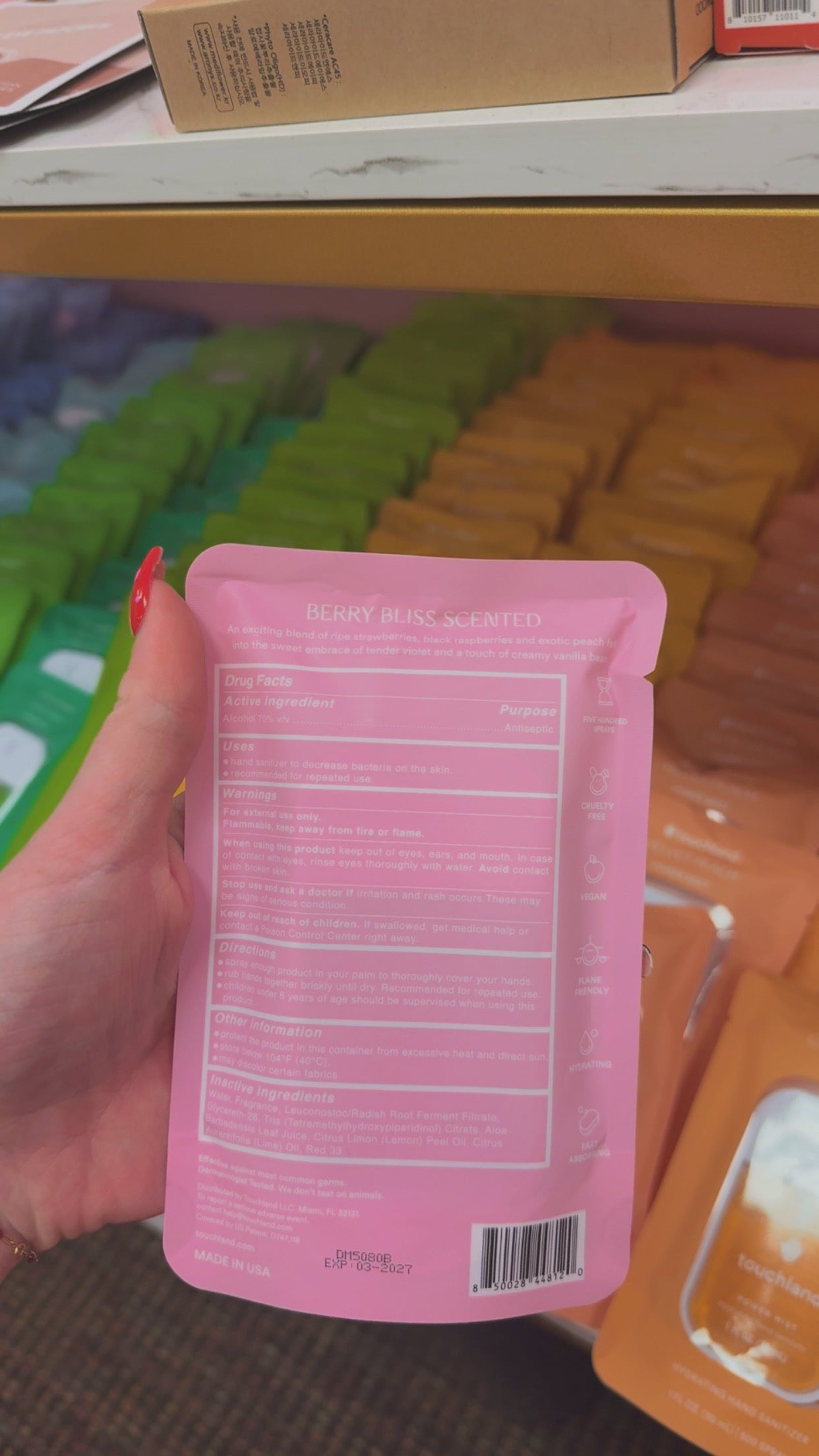 Touchland Hydrating Hand Sanitizer- Berry Bliss