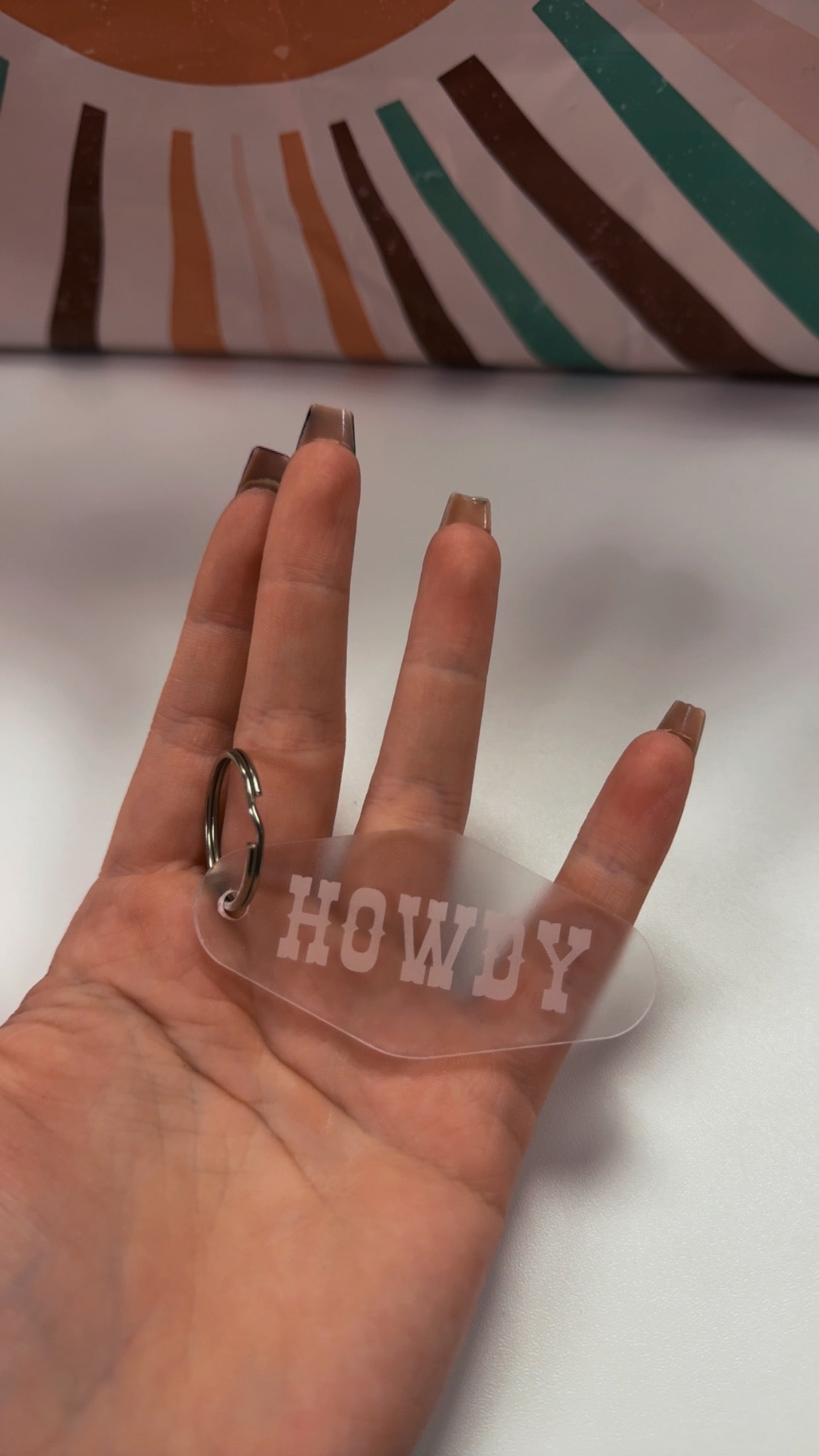 Gone West Howdy Motel Acrylic Keychain