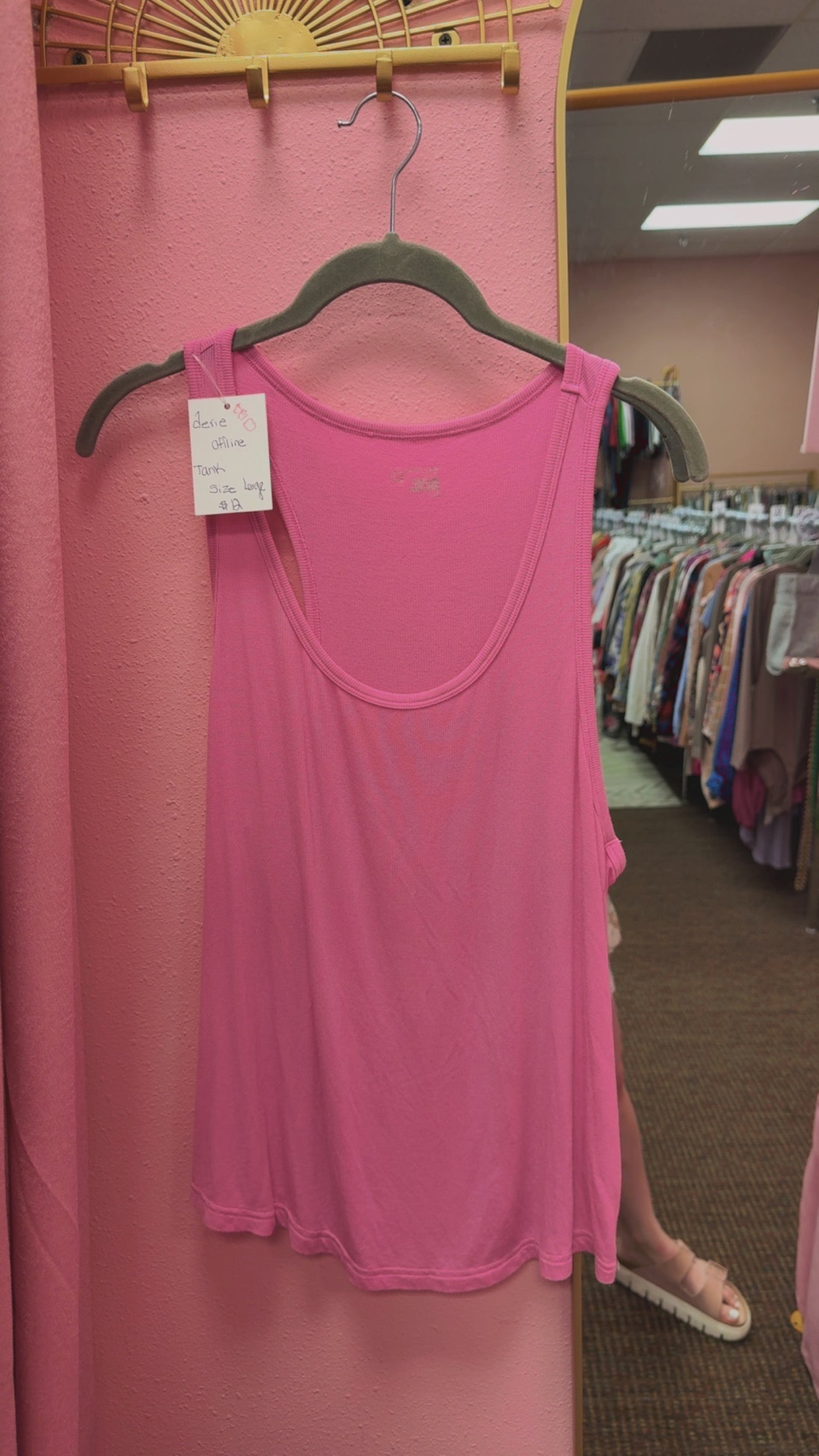 Aerie OFFLINE Ribbed Racerback Tank Size Large