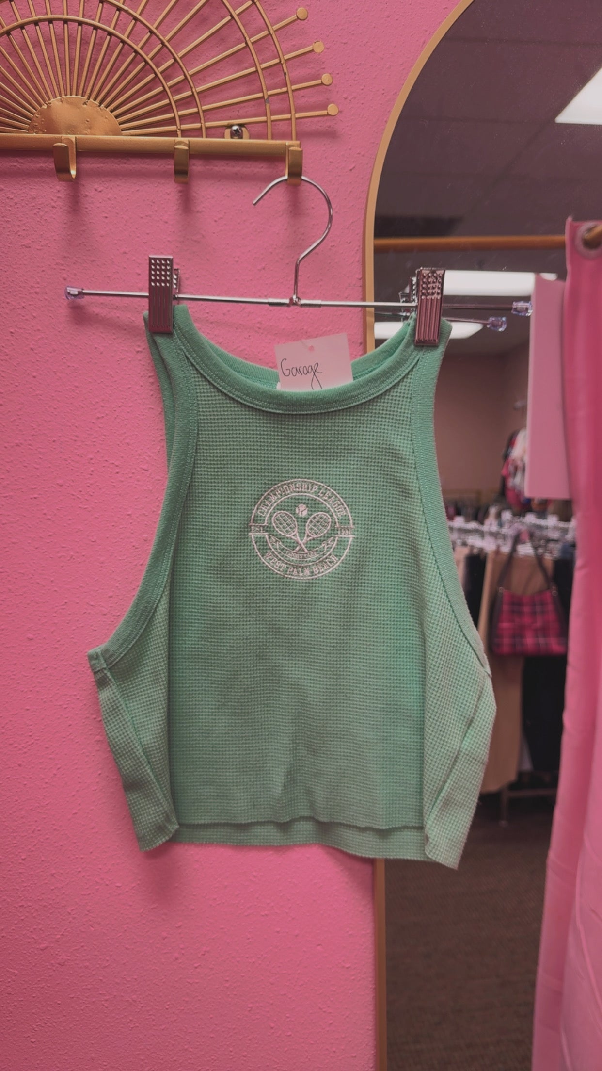 Garage Crop Tank Size Medium