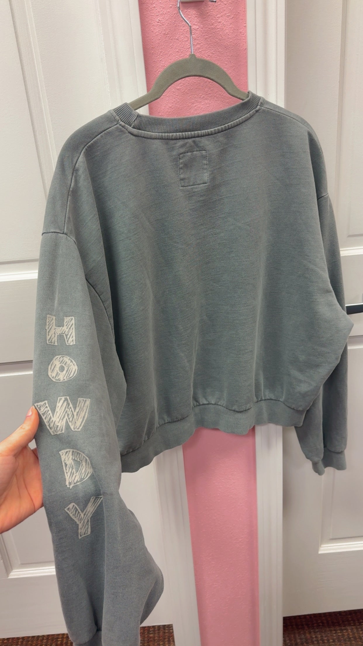 Lazy Sunday Howdy Crewneck Sweatshirt Size Large