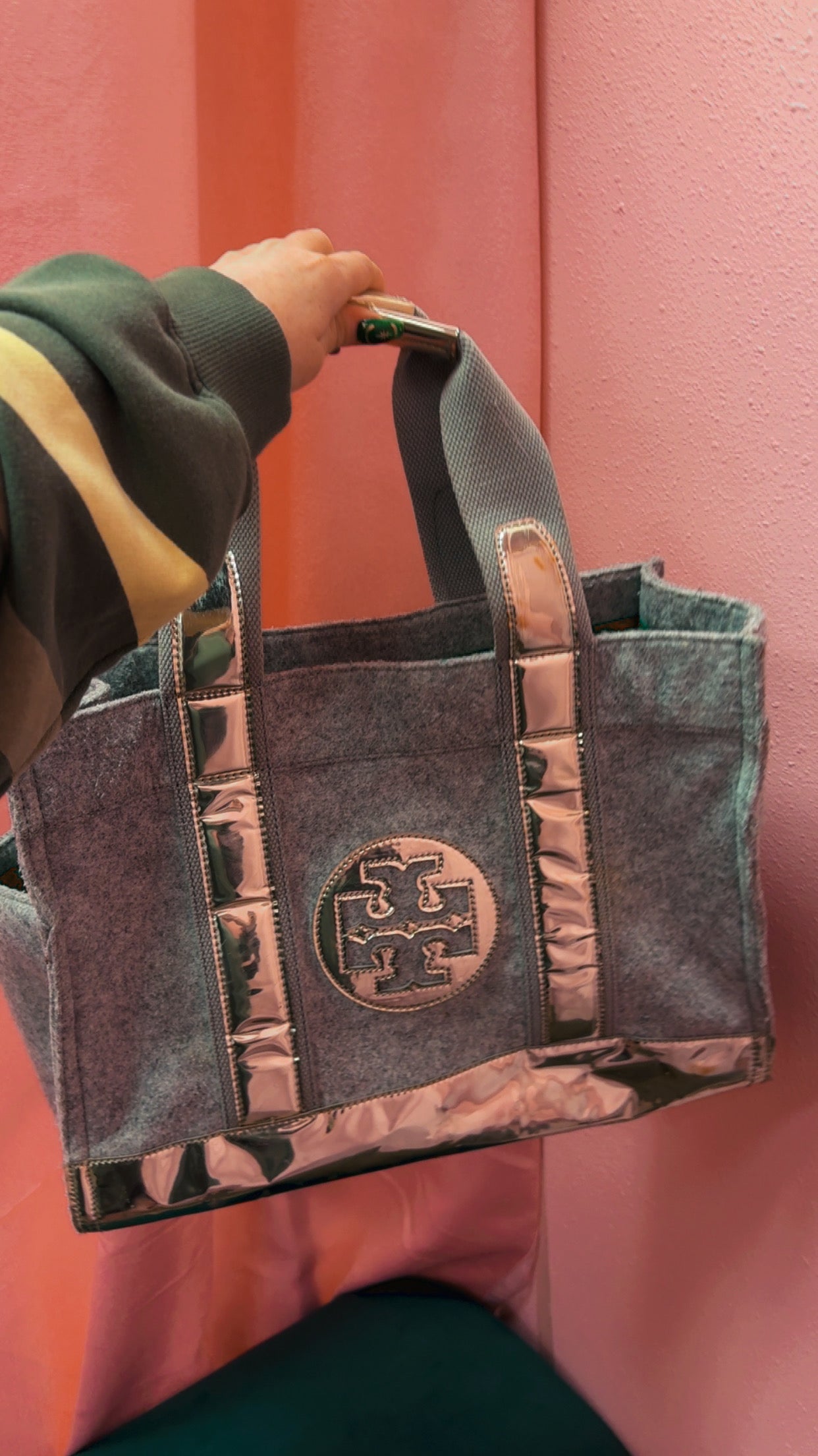 Tory Burch Wool Tote Retails $260