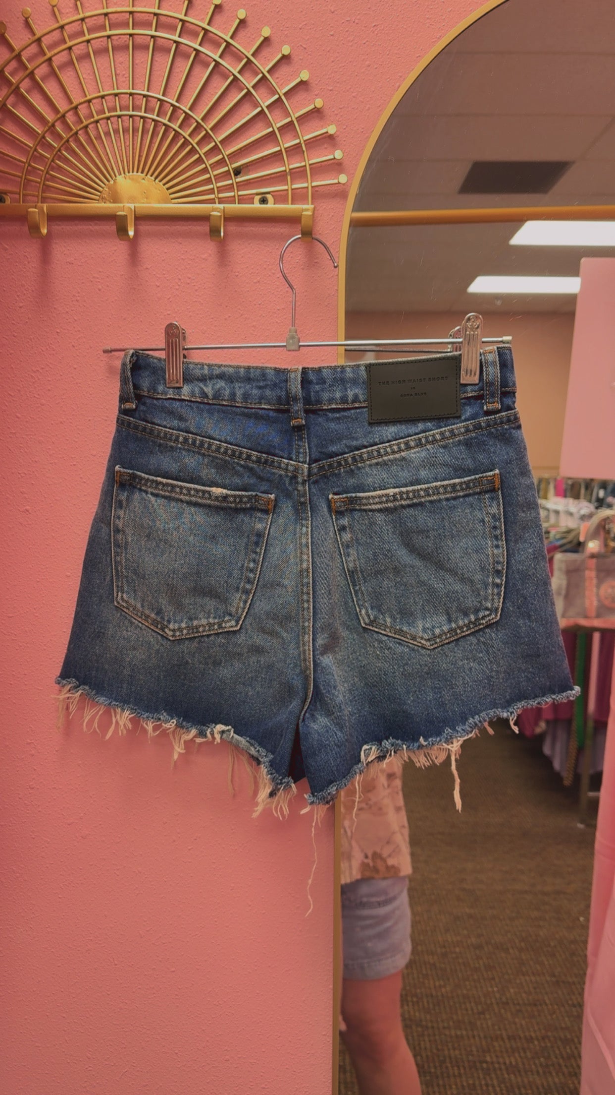 Zara The High Waist Shorts In Soma Blue Size 2