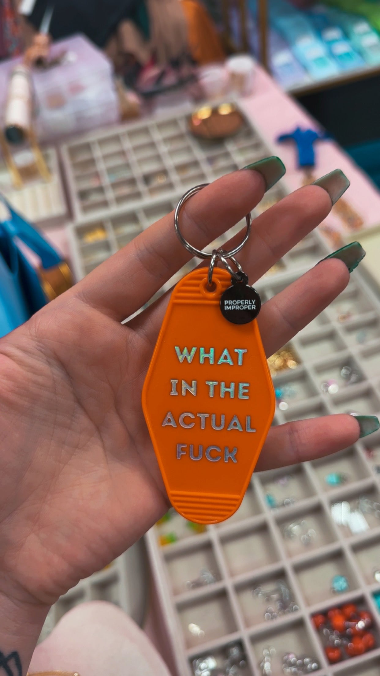 Perfectly Improper Motel Keychain- “What in the actual “F**k”