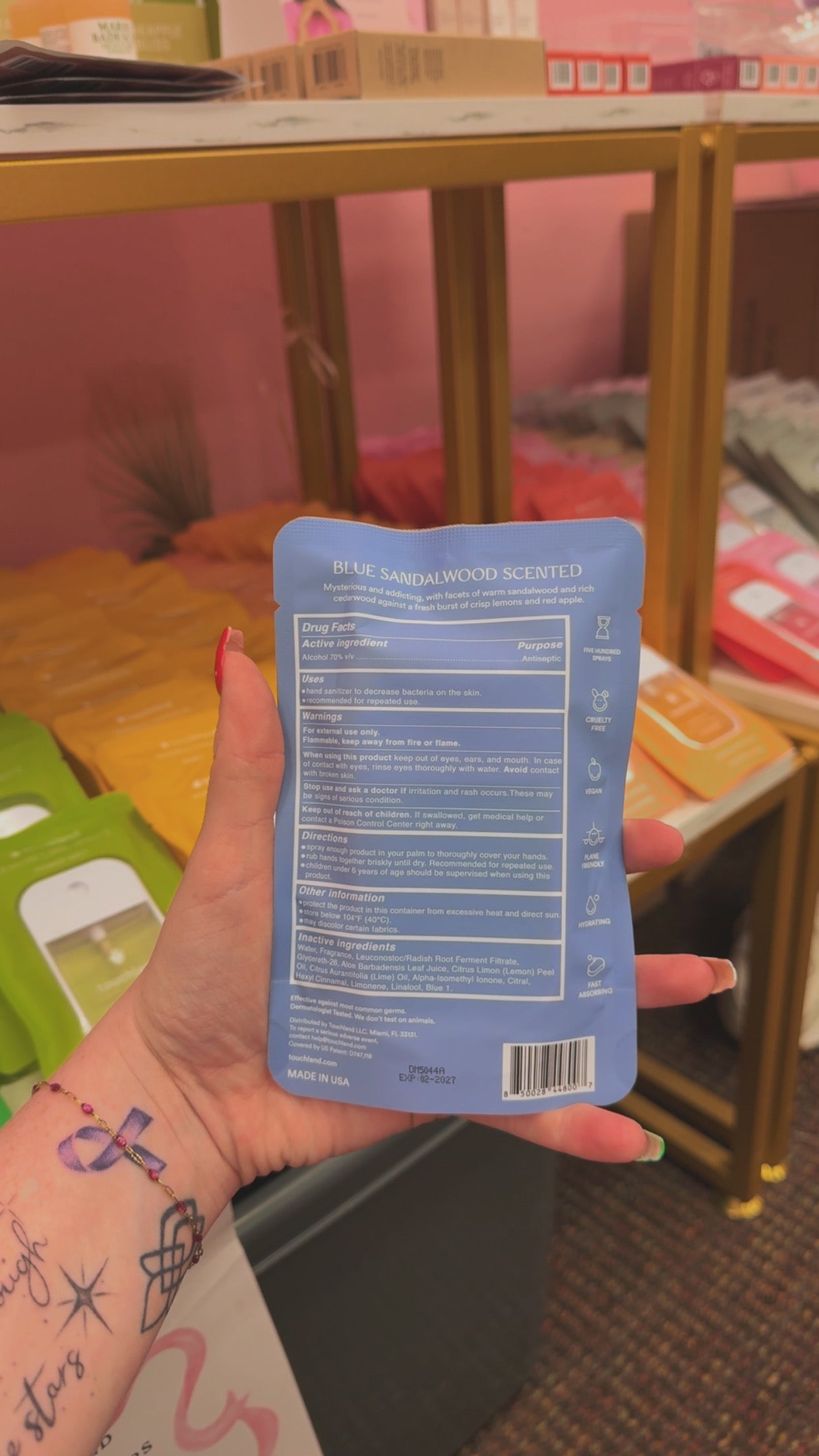 Touchland Hydrating Hand Sanitizer- Blue Sandalwood