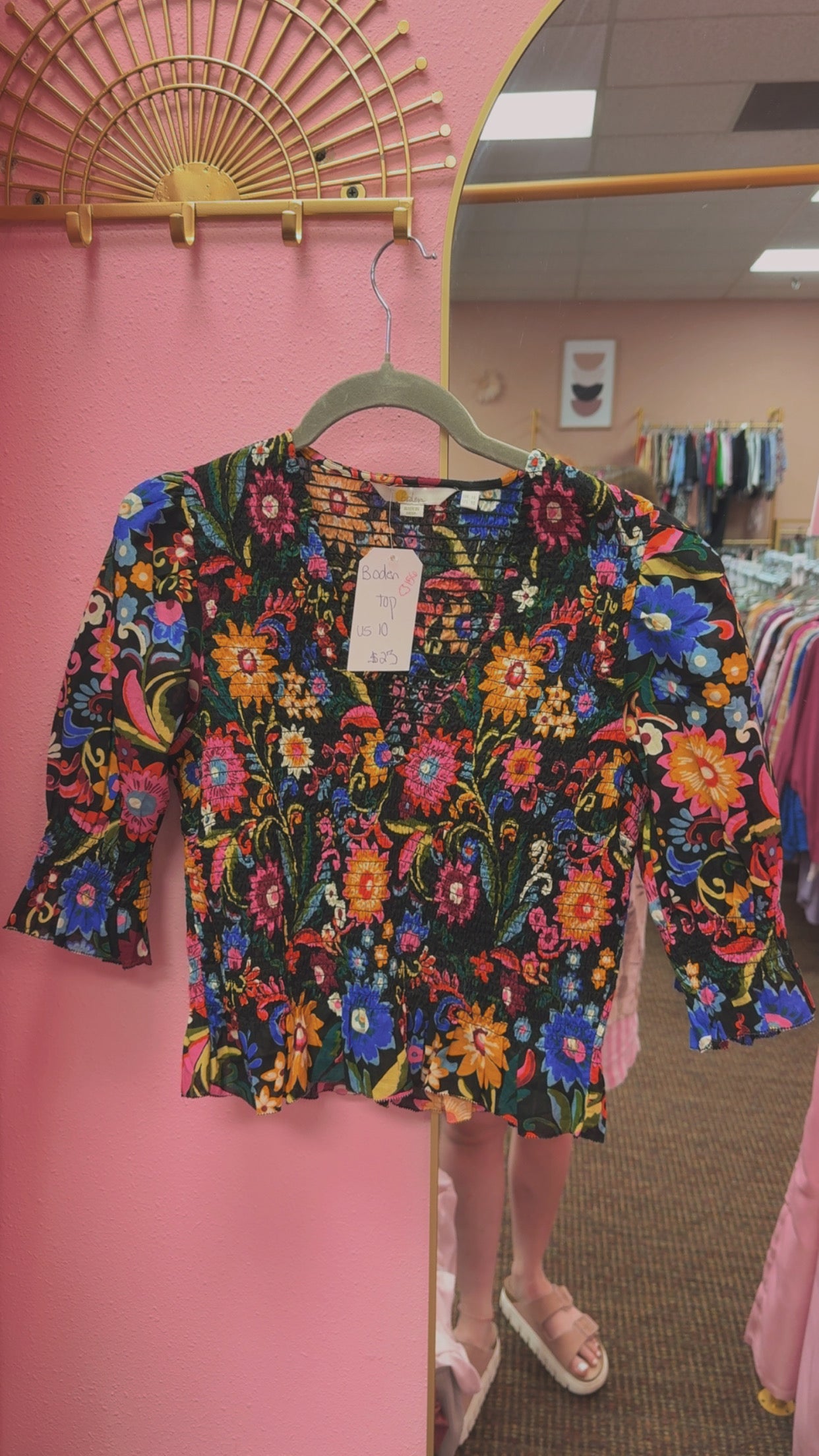 Boden Smocked Top Size US10