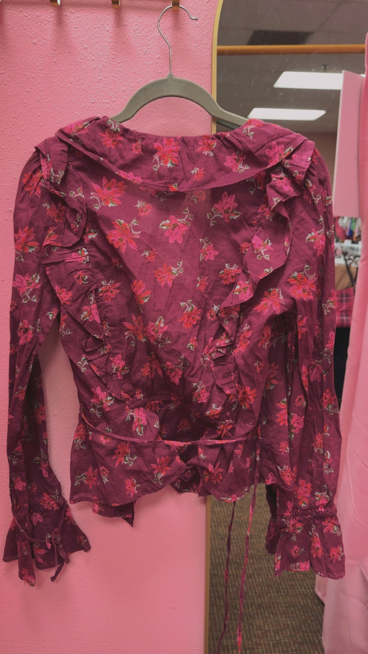 Free People NWT Floral Top Size Small