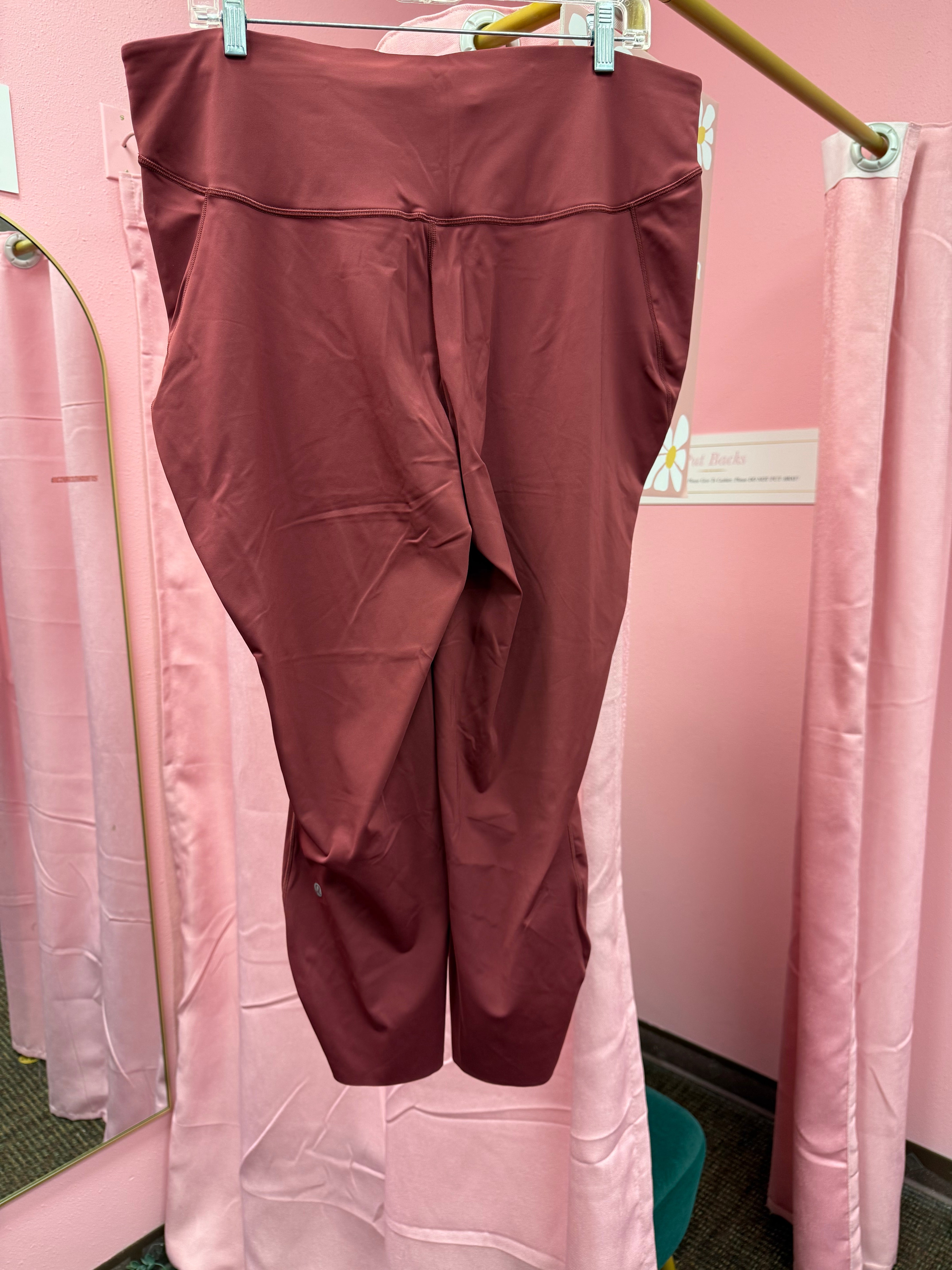 Lululemon Base Pace High Rise Leggings Mulled Wine Size 18