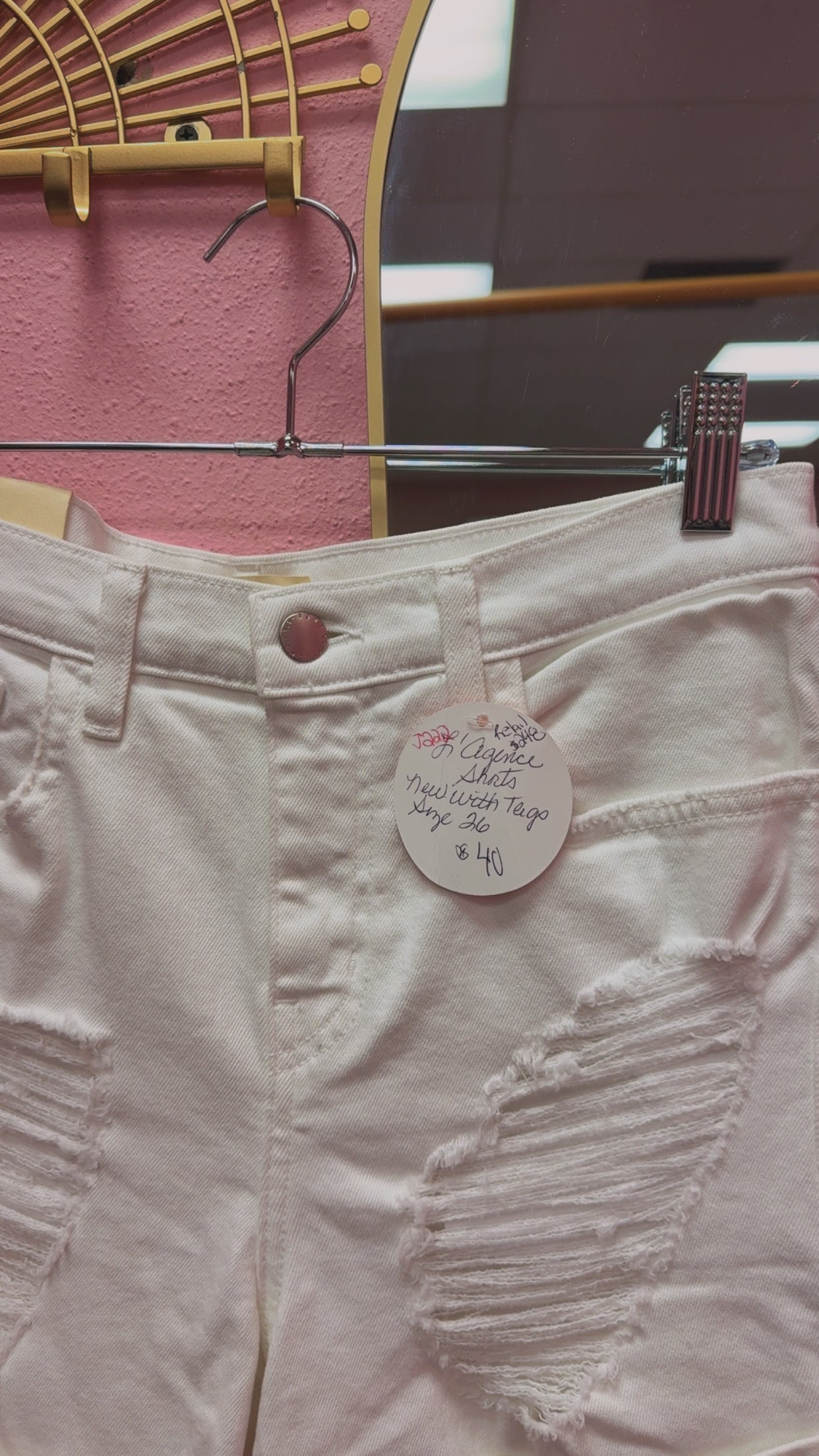 L’agence NEW WITH TAGS Distressed Shorts Size 26 Retails $248