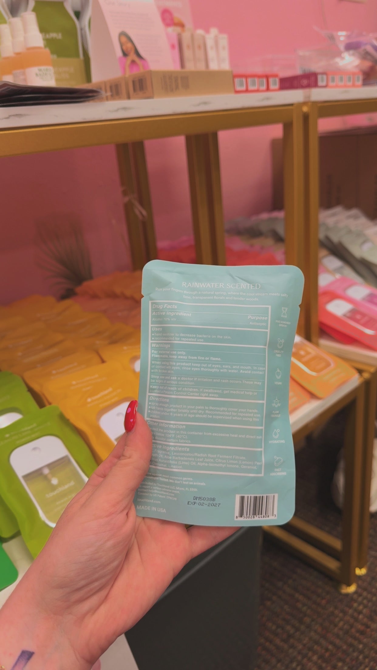 Touchland Hydrating Hand Sanitizer- Rainwater