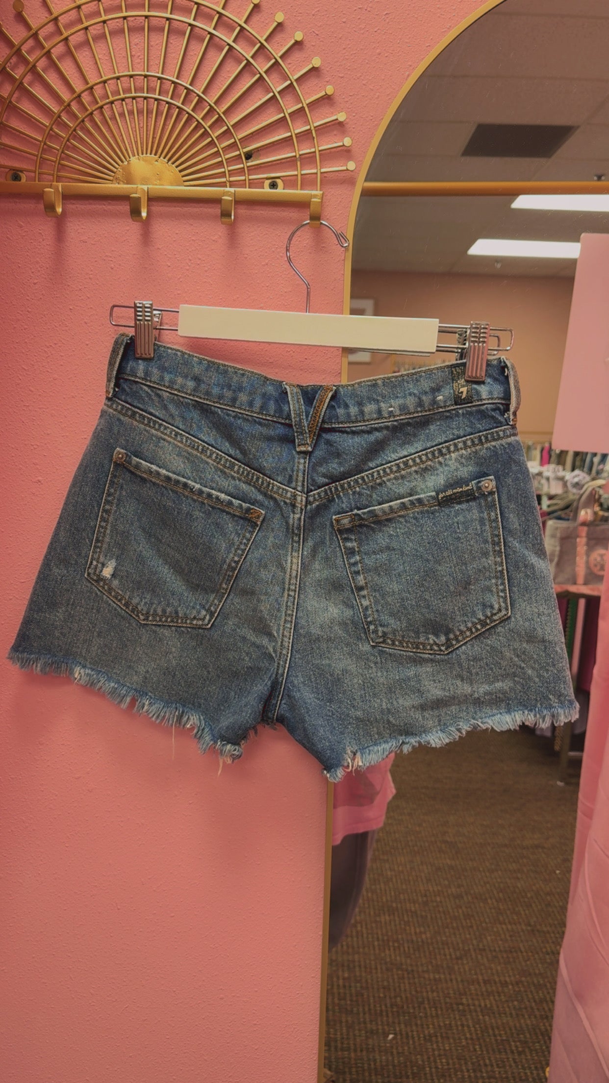 7 For All Man Kind Button Fly Shorts Size 25