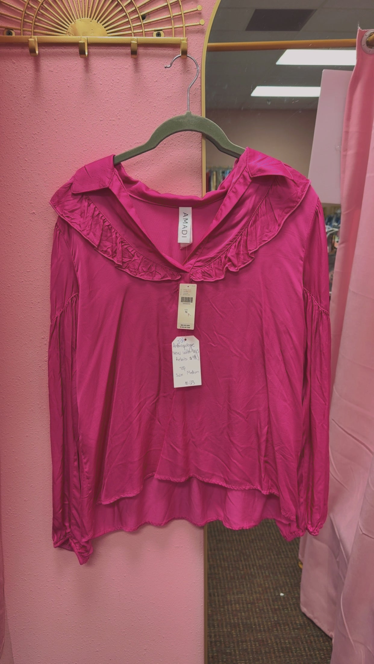 Anthropologie Amadi NEW WITH TAGS Long Sleeve Size Medium Retails $98