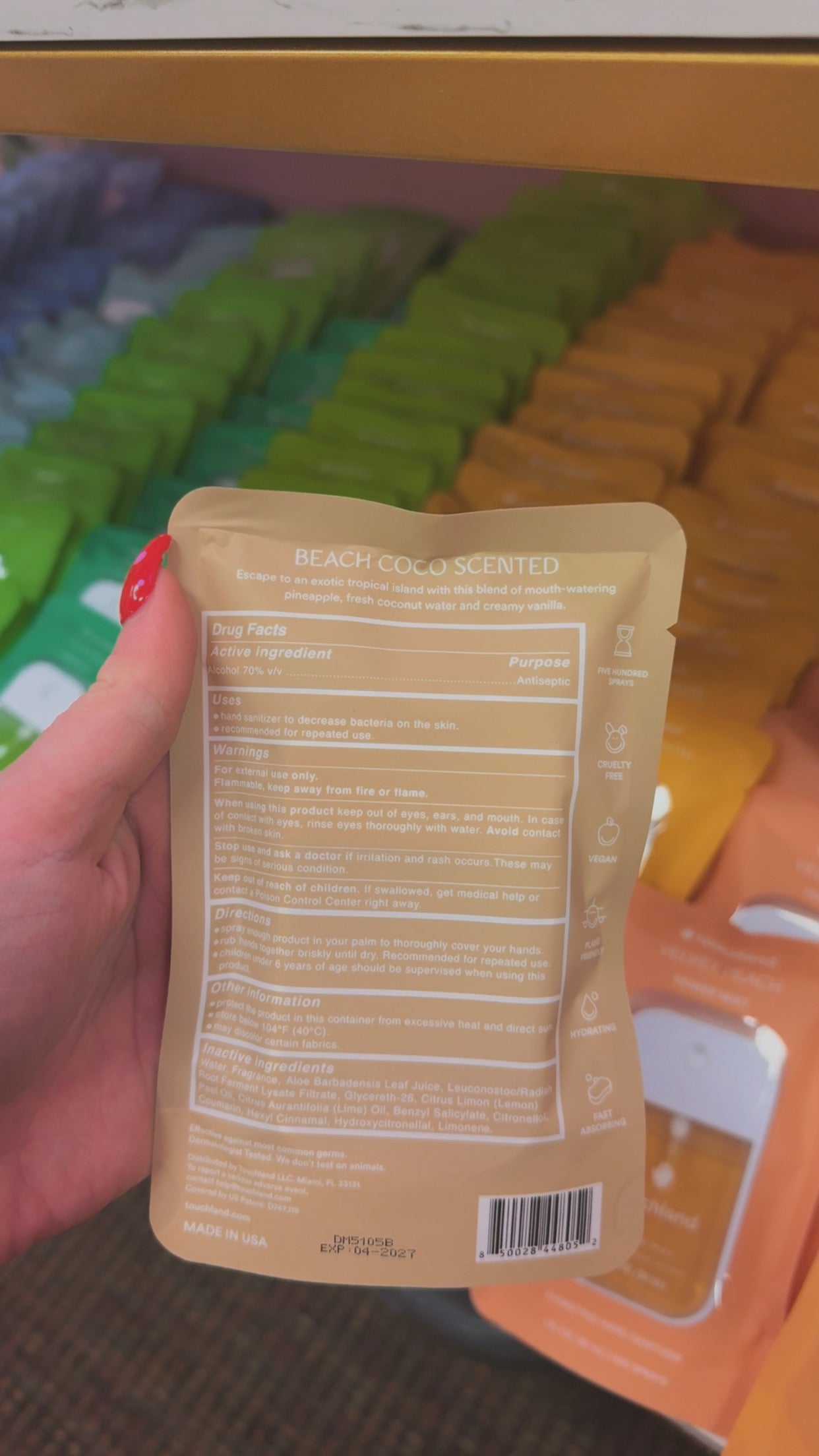 Touchland Hydrating Hand Sanitizer- Beach Coco
