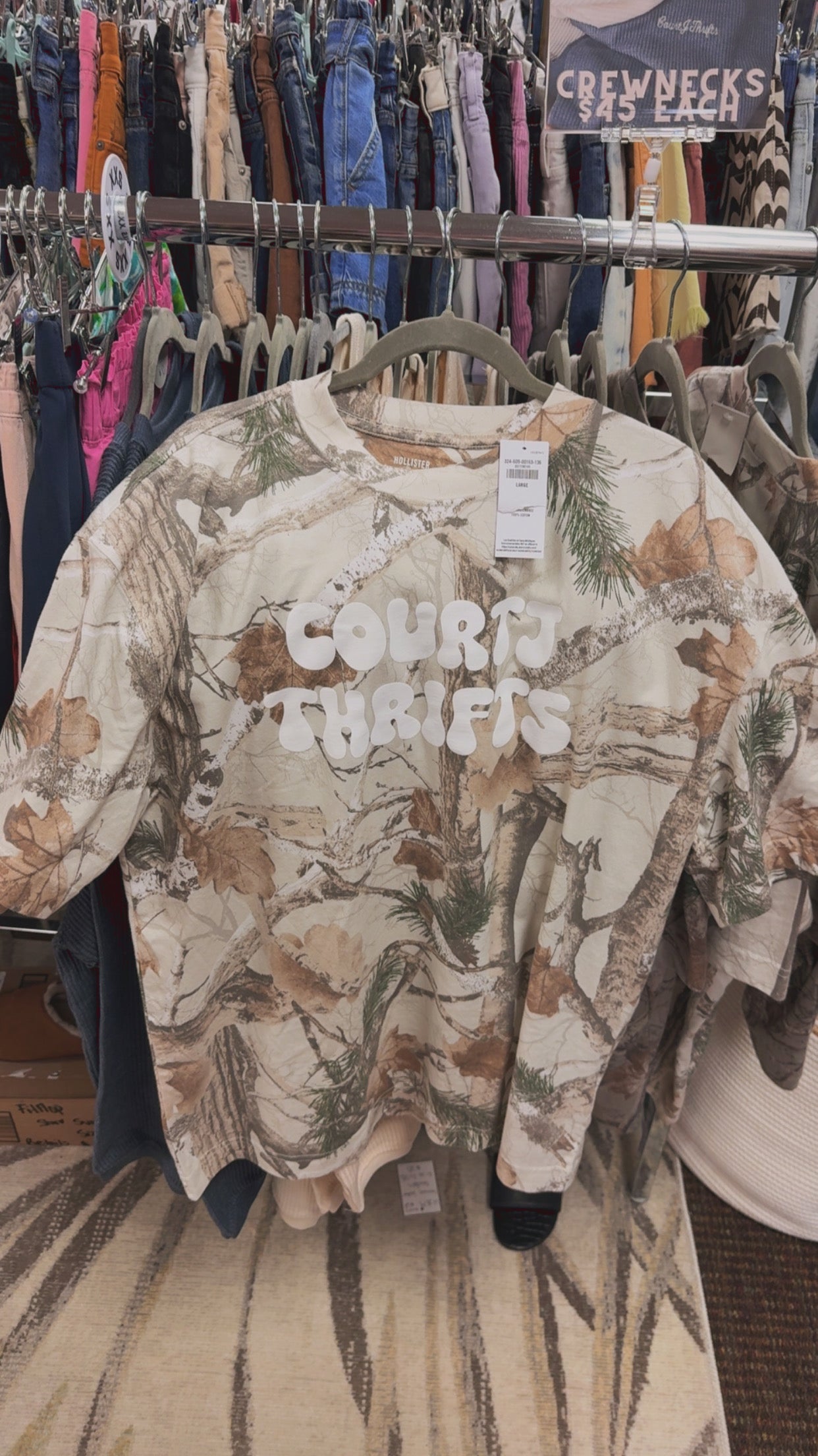 Hollister Camo CourtJThrifts Merch Tee- Light