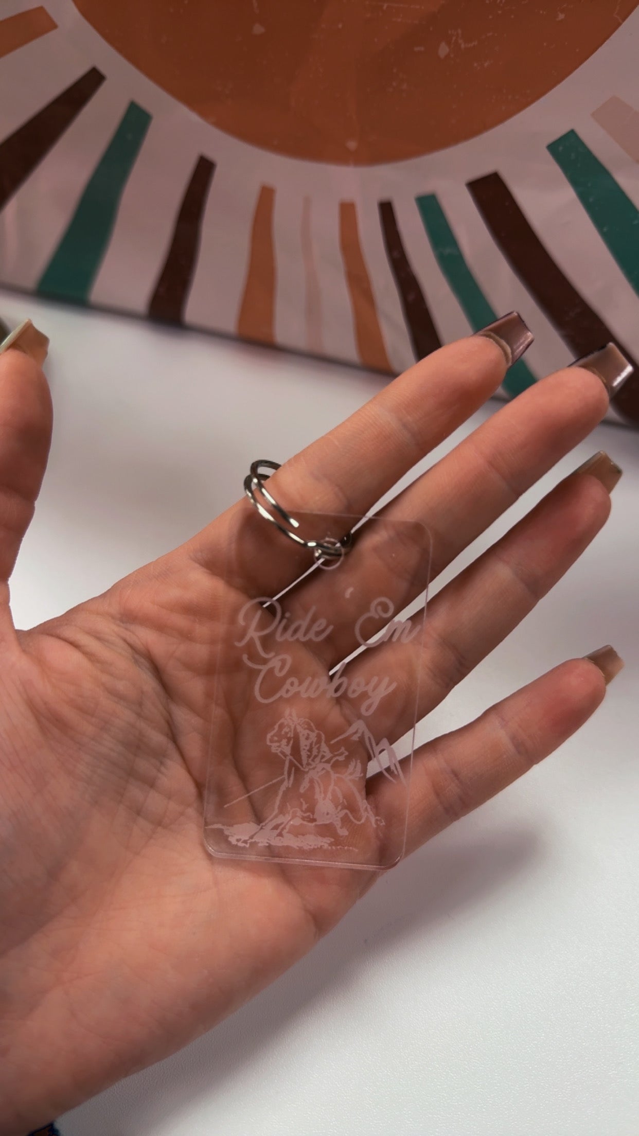 Gone West Ride Em Cowboy Acrylic Keychain