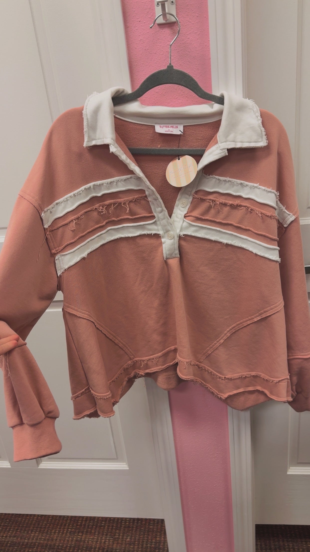 Buttermelon Boho Flowy Sweatshirt Size Medium
